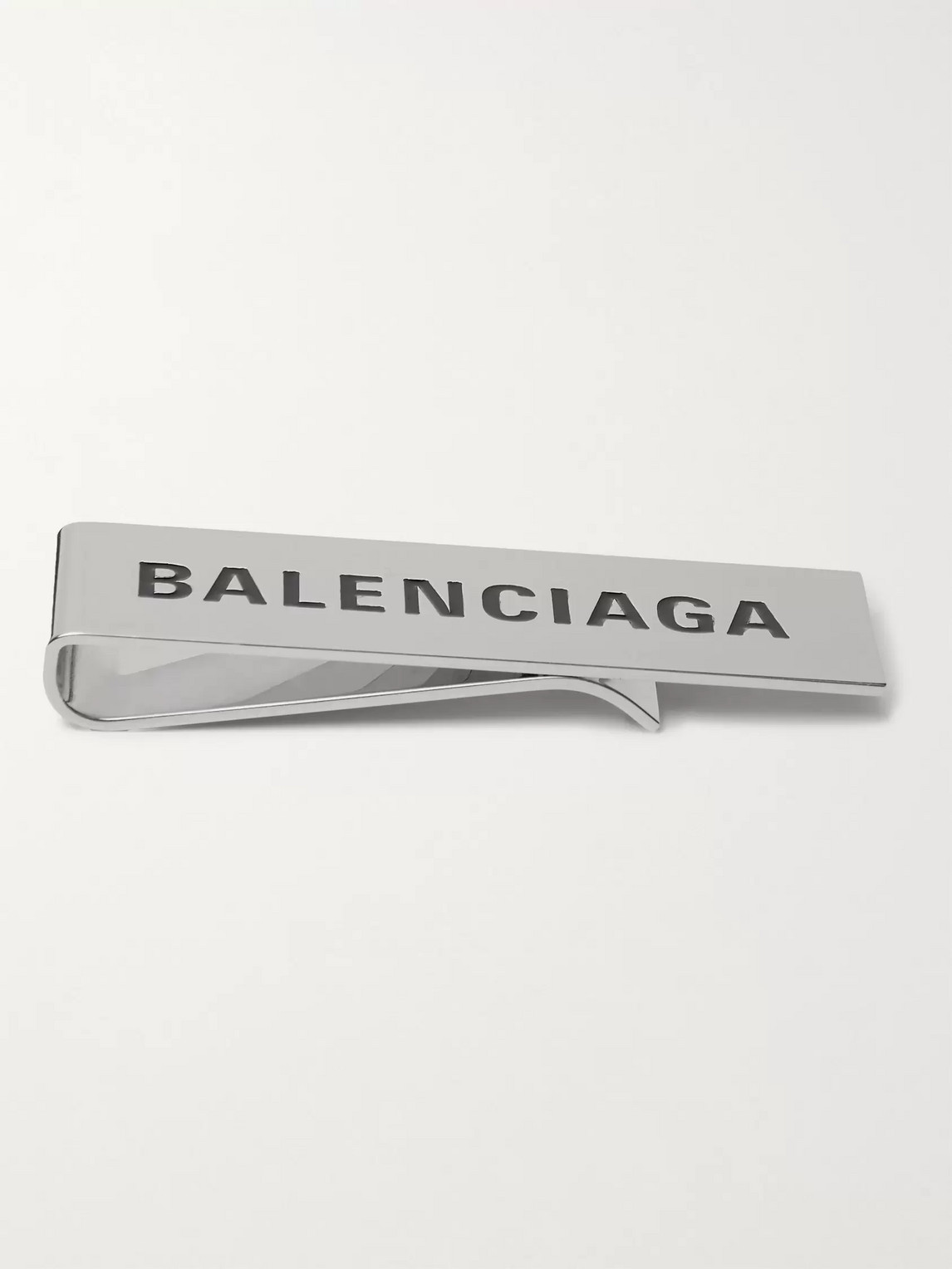 Balenciaga Logo-engraved Silver-tone Money Clip
