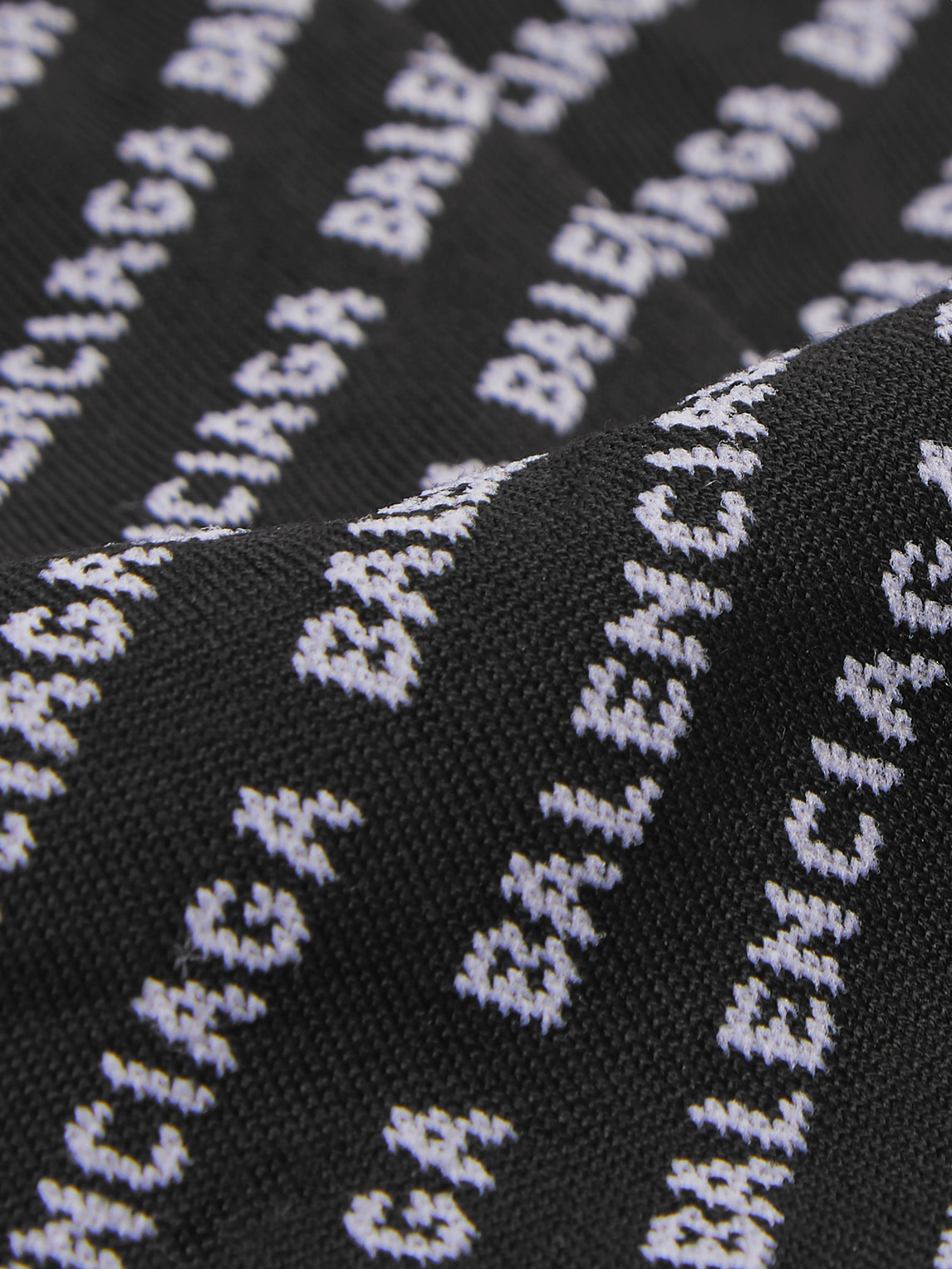 Balenciaga Logo-jacquard Stretch Cotton-blend Socks In Black