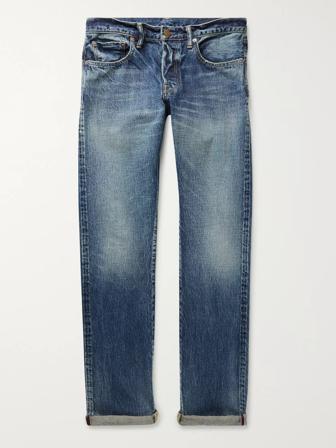 The Workers Club Slim-fit Selvedge Denim Jeans In Blue