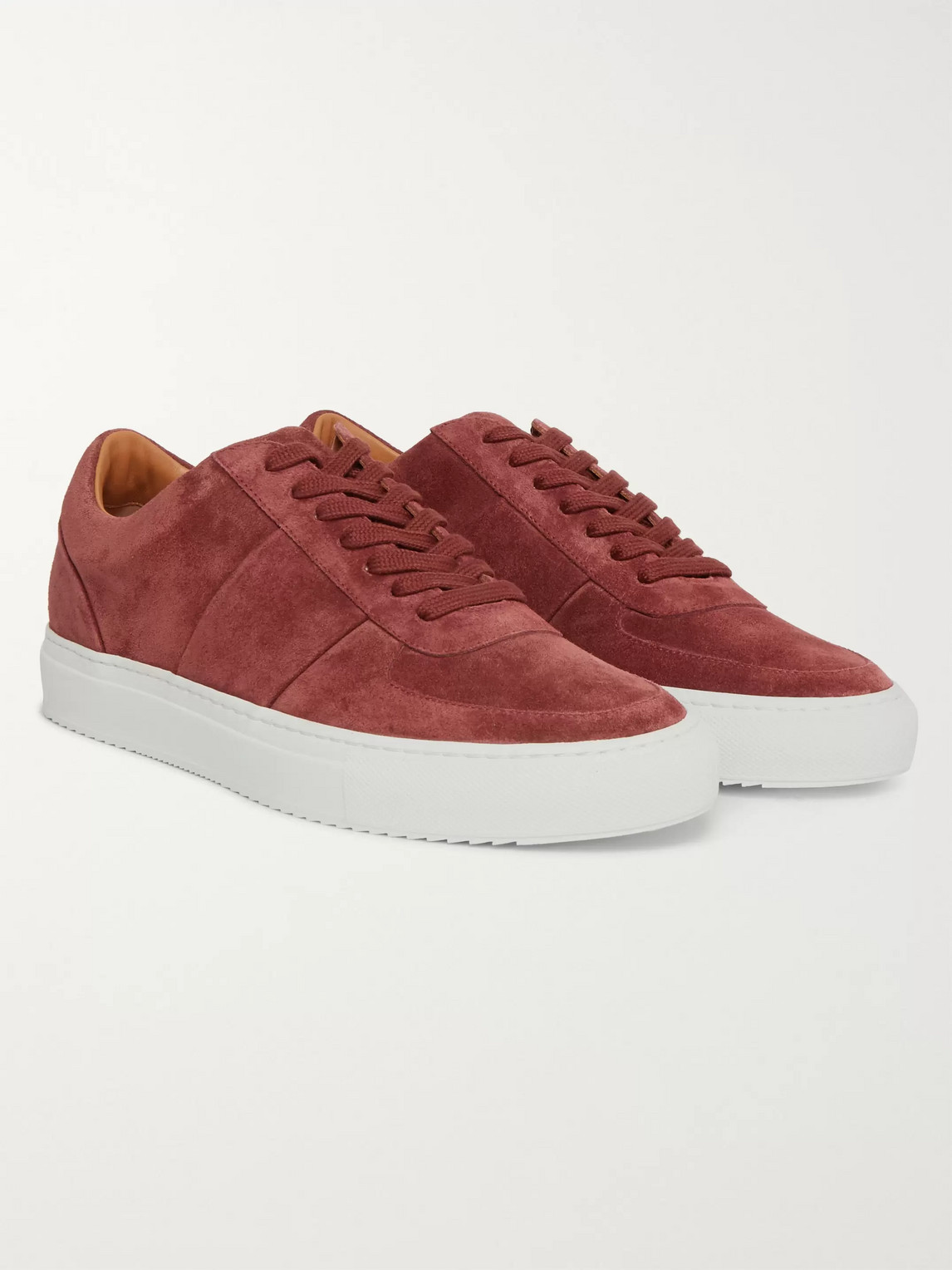Mr P Larry Full-grain Leather Sneakers In Red