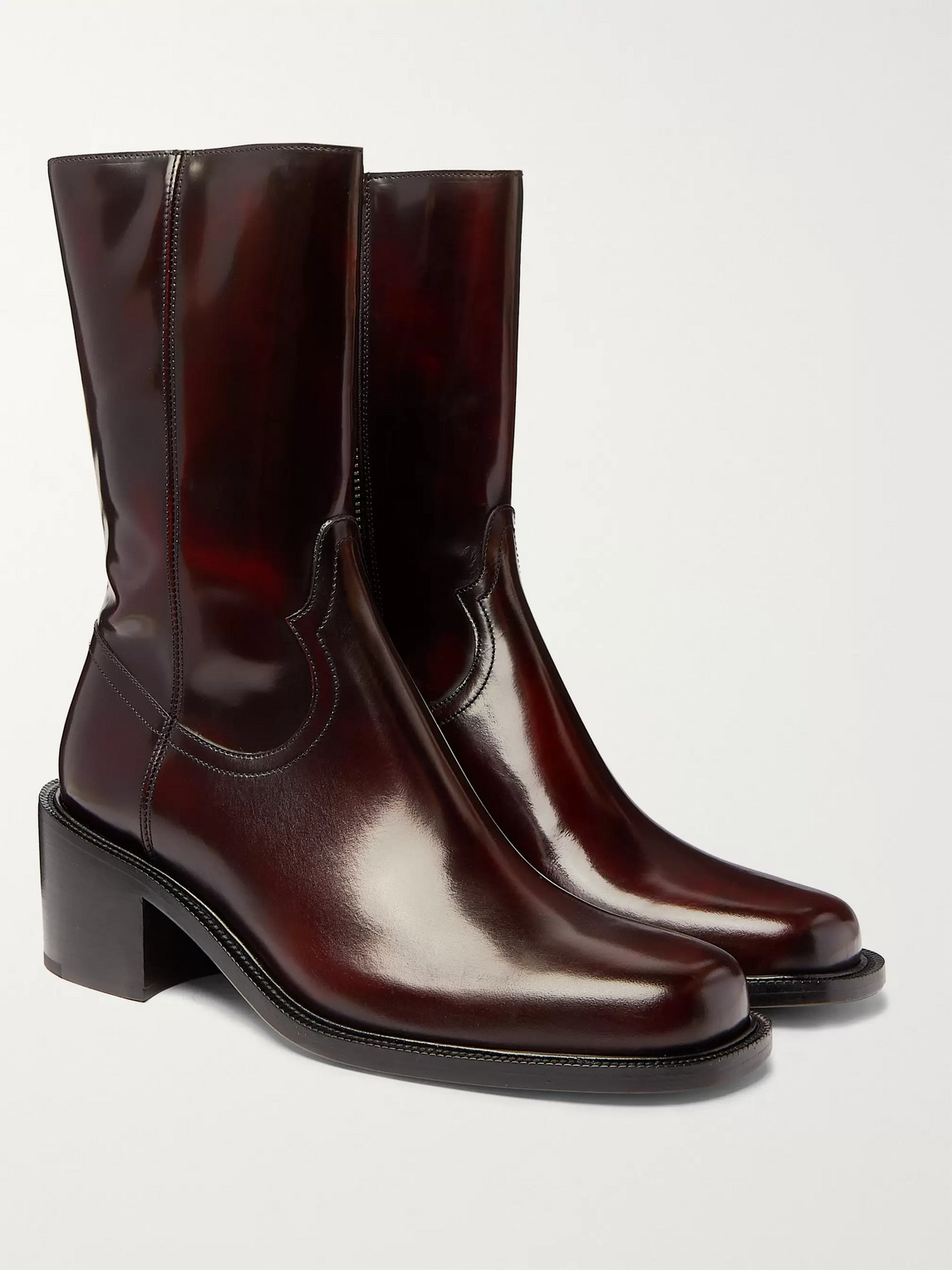 Dries Van Noten Polished-leather Boots 