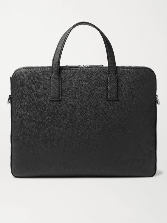 hugo boss leather briefcase