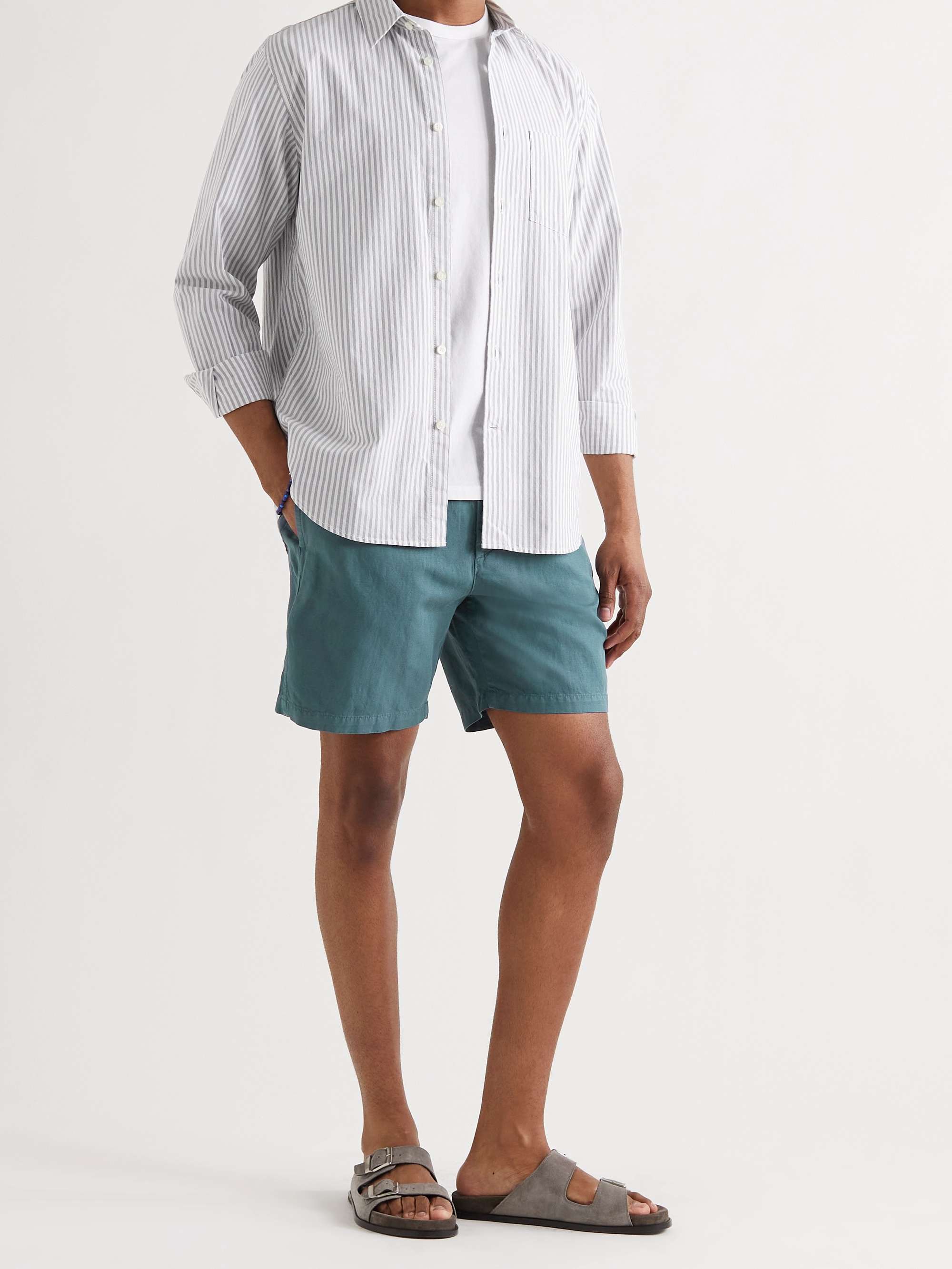 MR P. Linen and Cotton-Blend Drawstring Shorts