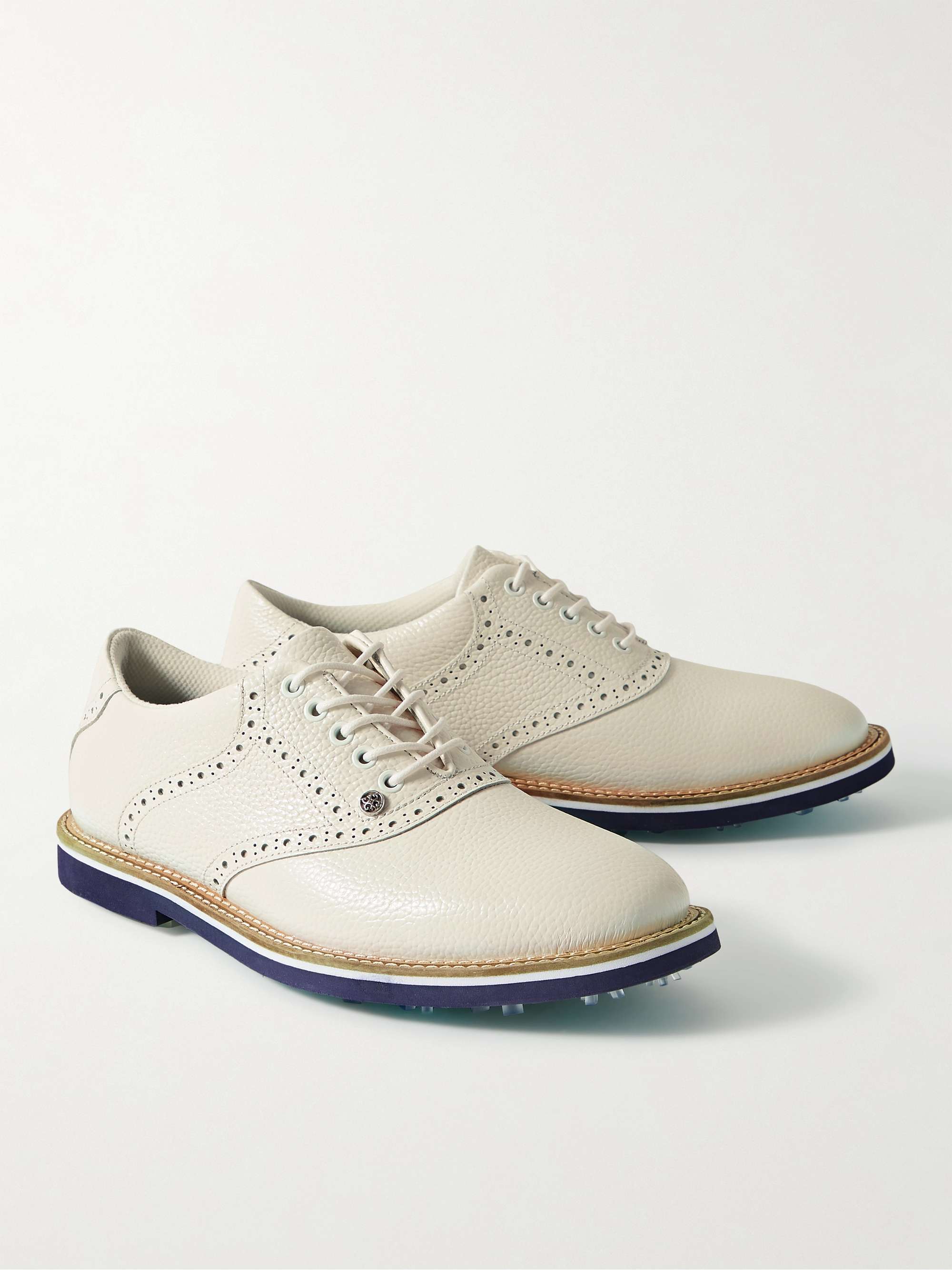 Saddle Gallivanter Pebble-Grain Leather Golf Shoes