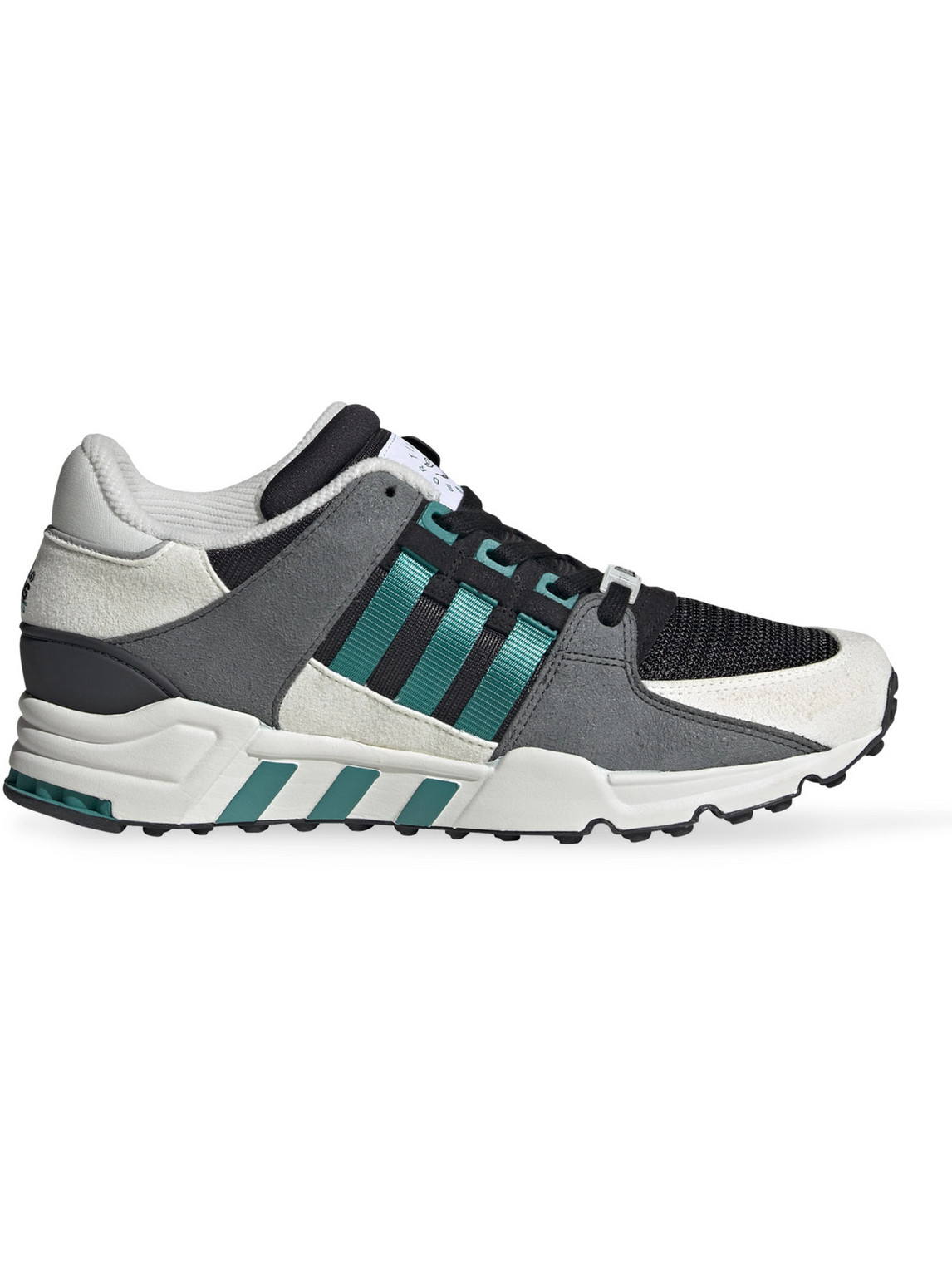 ADIDAS CONSORTIUM EQT SUPPORT 93 CANVAS-TRIMMED SUEDE AND MESH SNEAKERS