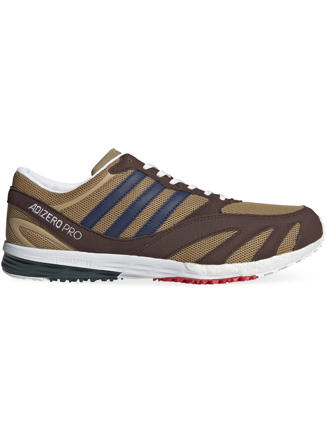 Adidas Consortium Noah Lab Race Leather-trimmed Mesh And Faux Suede Sneakers In Brown