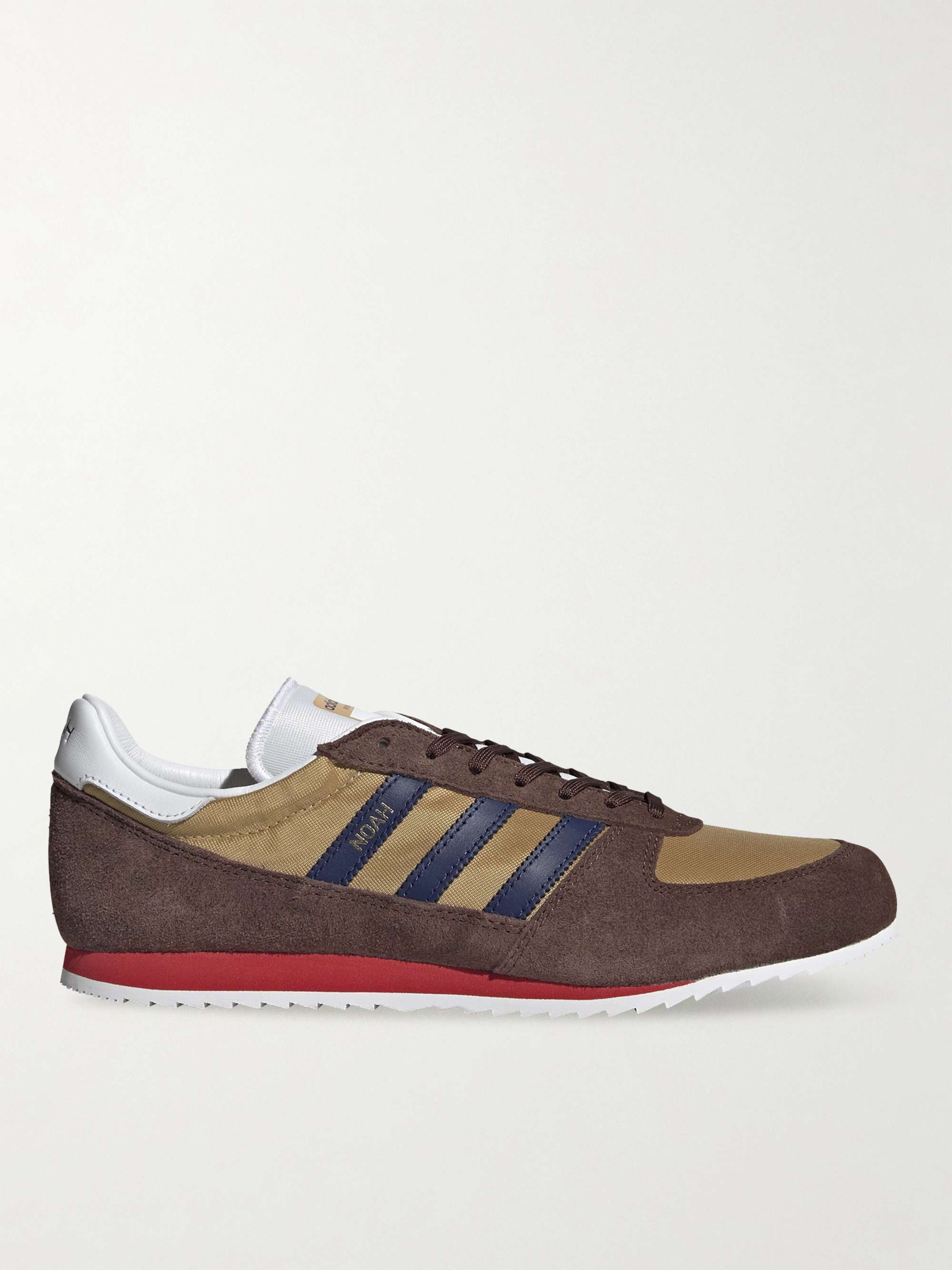 ADIDAS CONSORTIUM + Noah Vintage Runner Leather-Trimmed Mesh and Suede Sneakers