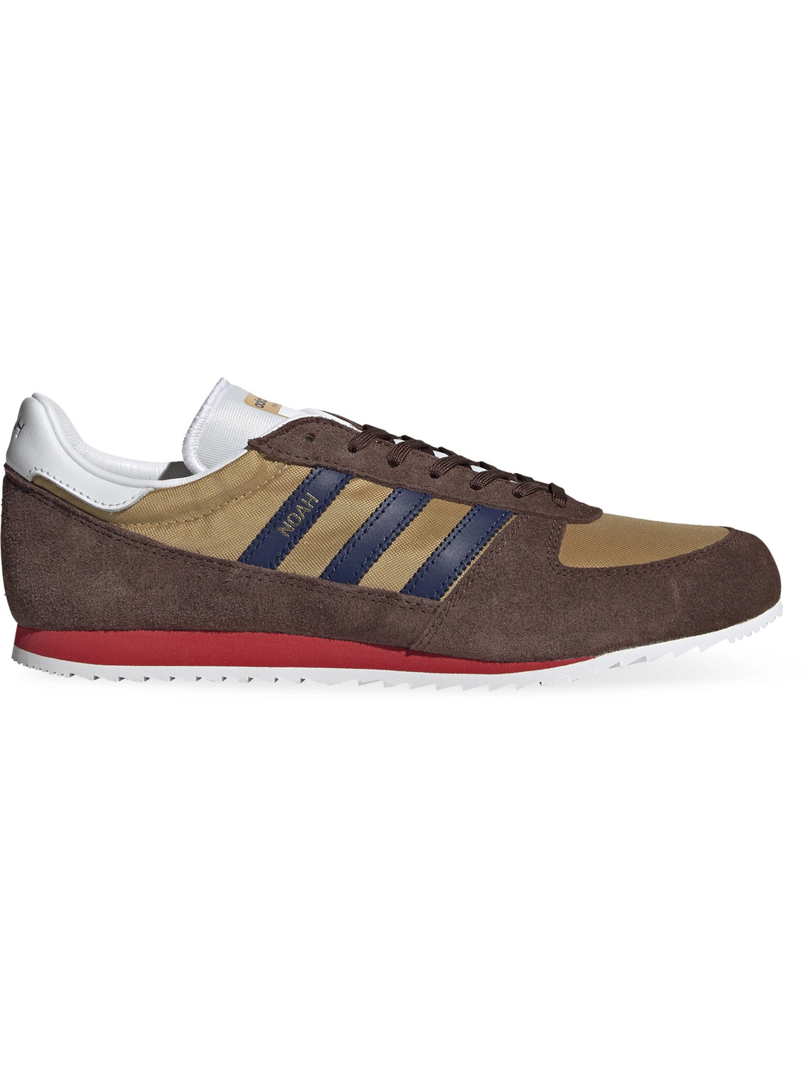 Adidas Consortium Noah Vintage Runner Leather-trimmed Mesh And Suede Sneakers In Brown