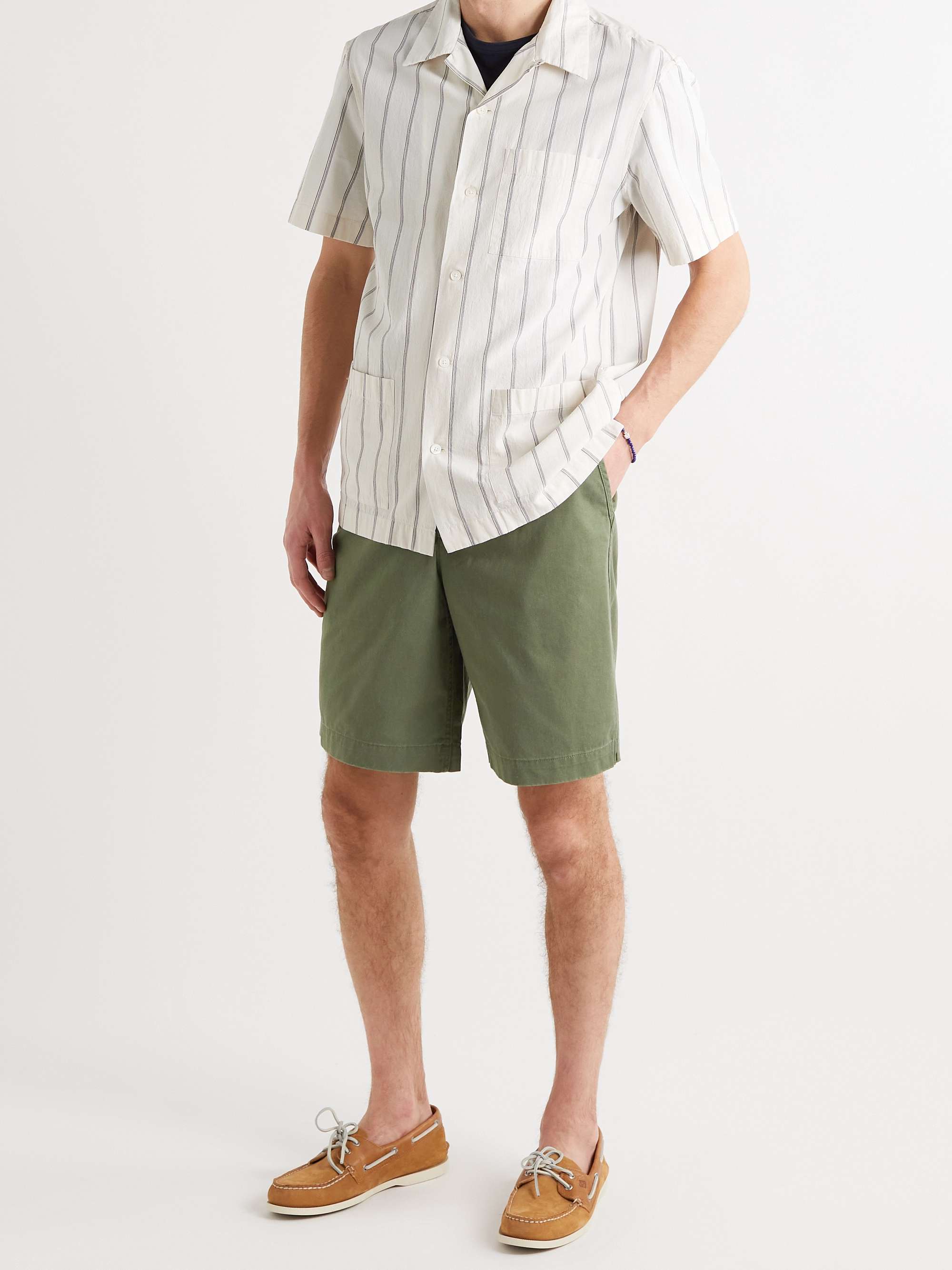 Green + Josh Smith Straight-Leg Logo-Embroidered Cotton-Jersey 