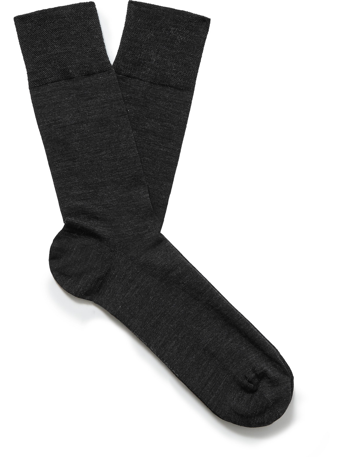 Falke Sensitive London Virgin Wool-blend Socks In Grey
