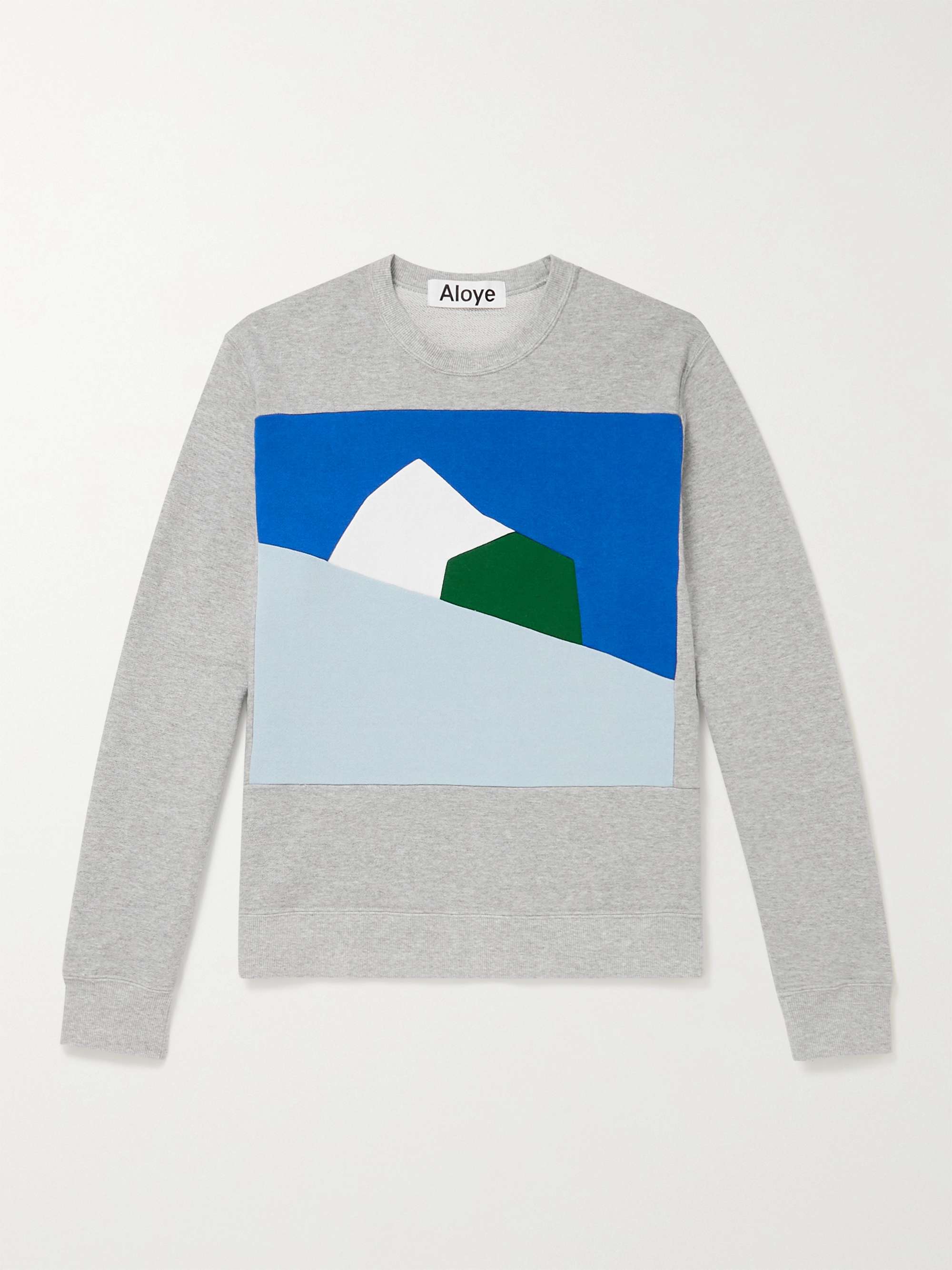 ALOYE Colour-Block Cotton-Jersey Sweatshirt