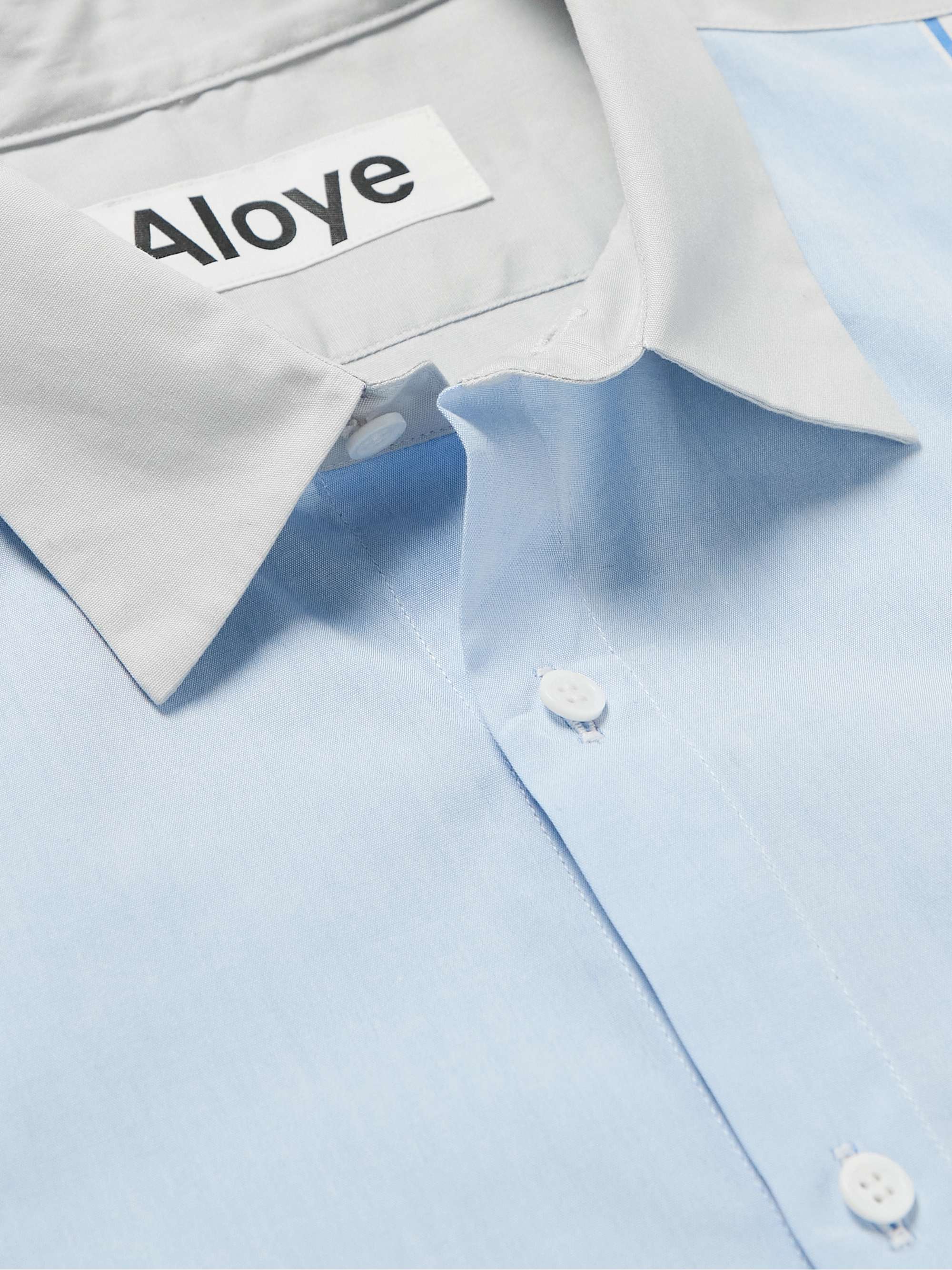 ALOYE Panelled Cotton-Poplin Shirt