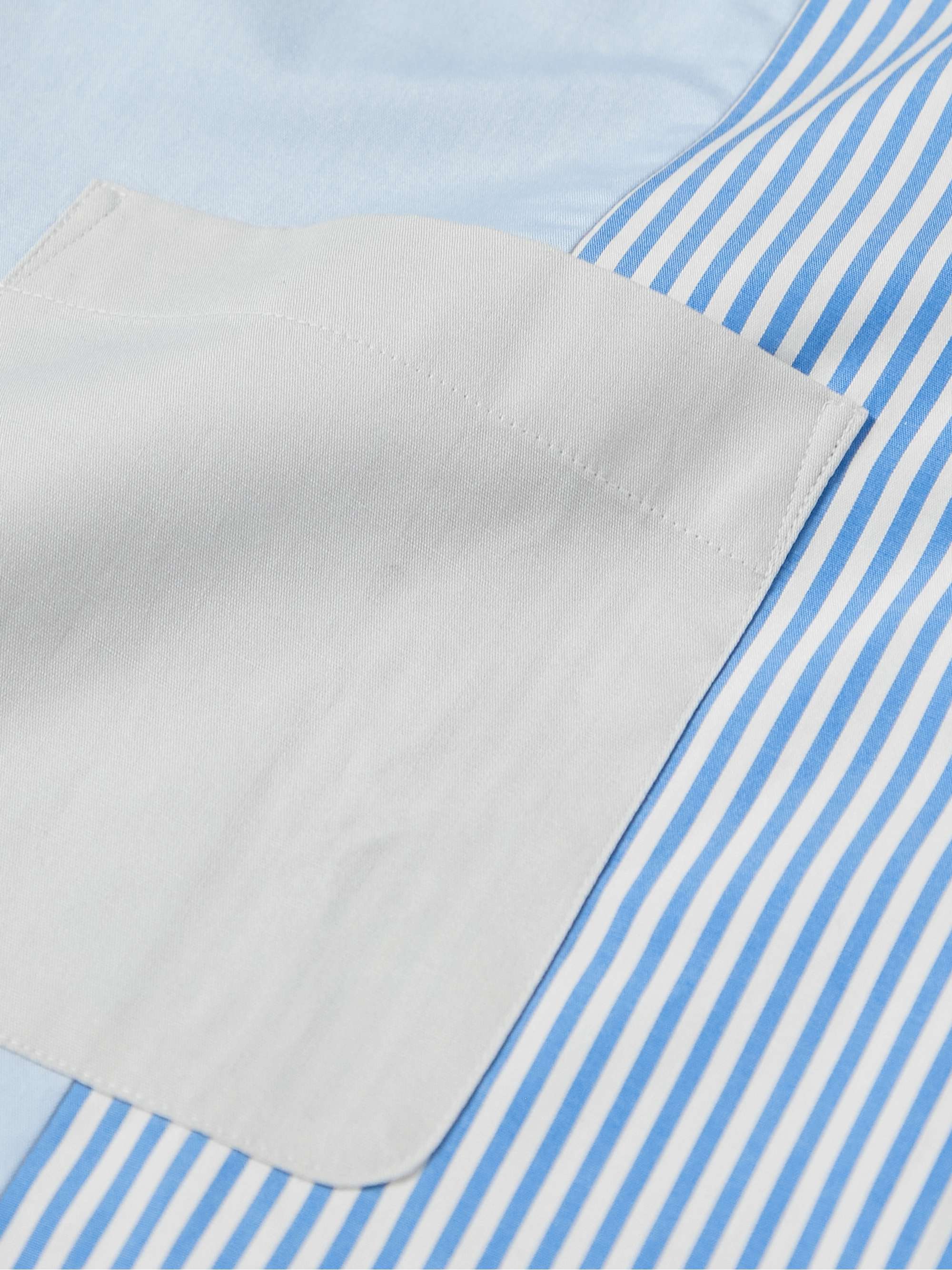 ALOYE Panelled Cotton-Poplin Shirt