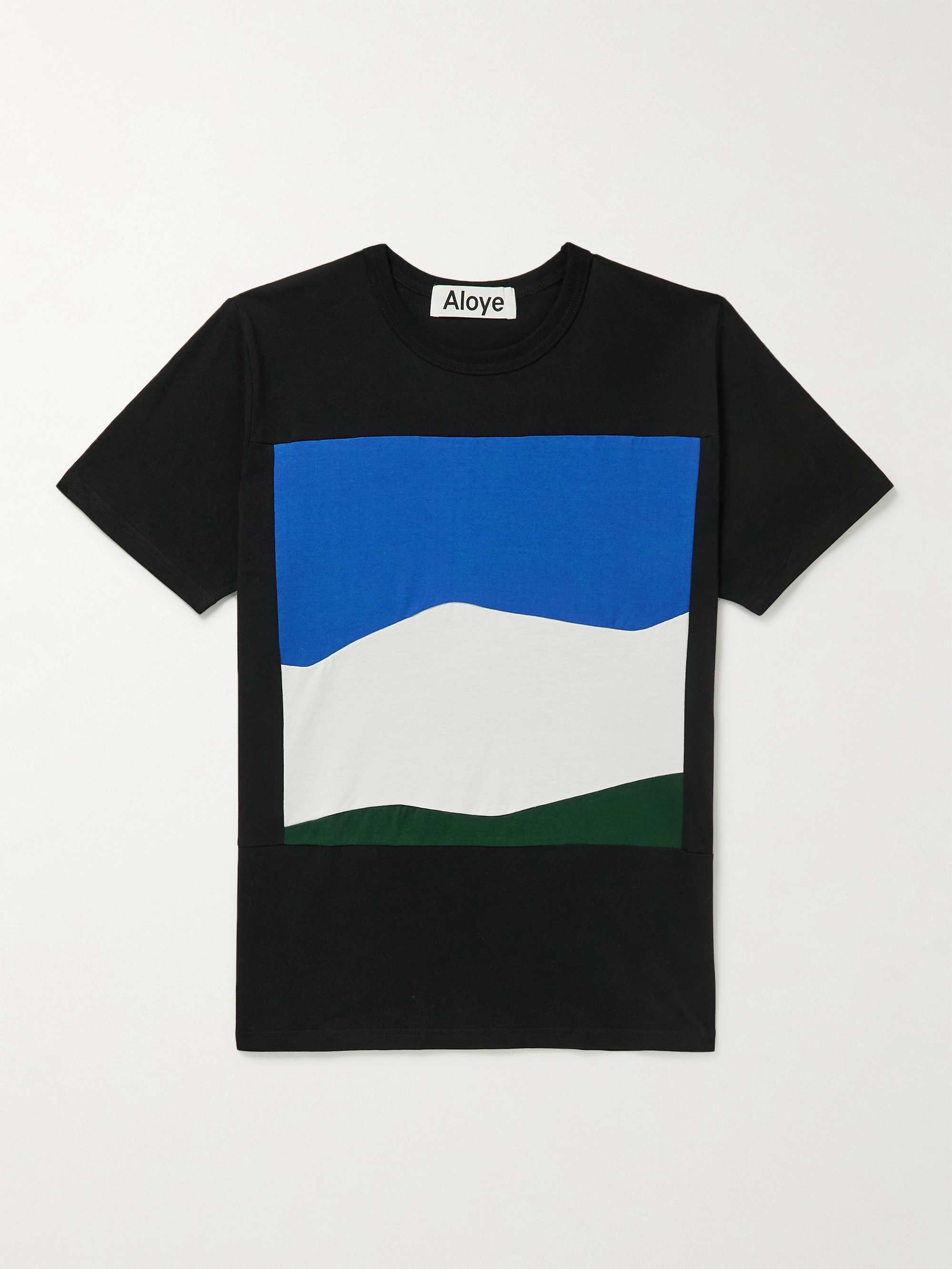 ALOYE Colour-Block Cotton-Jersey T-Shirt