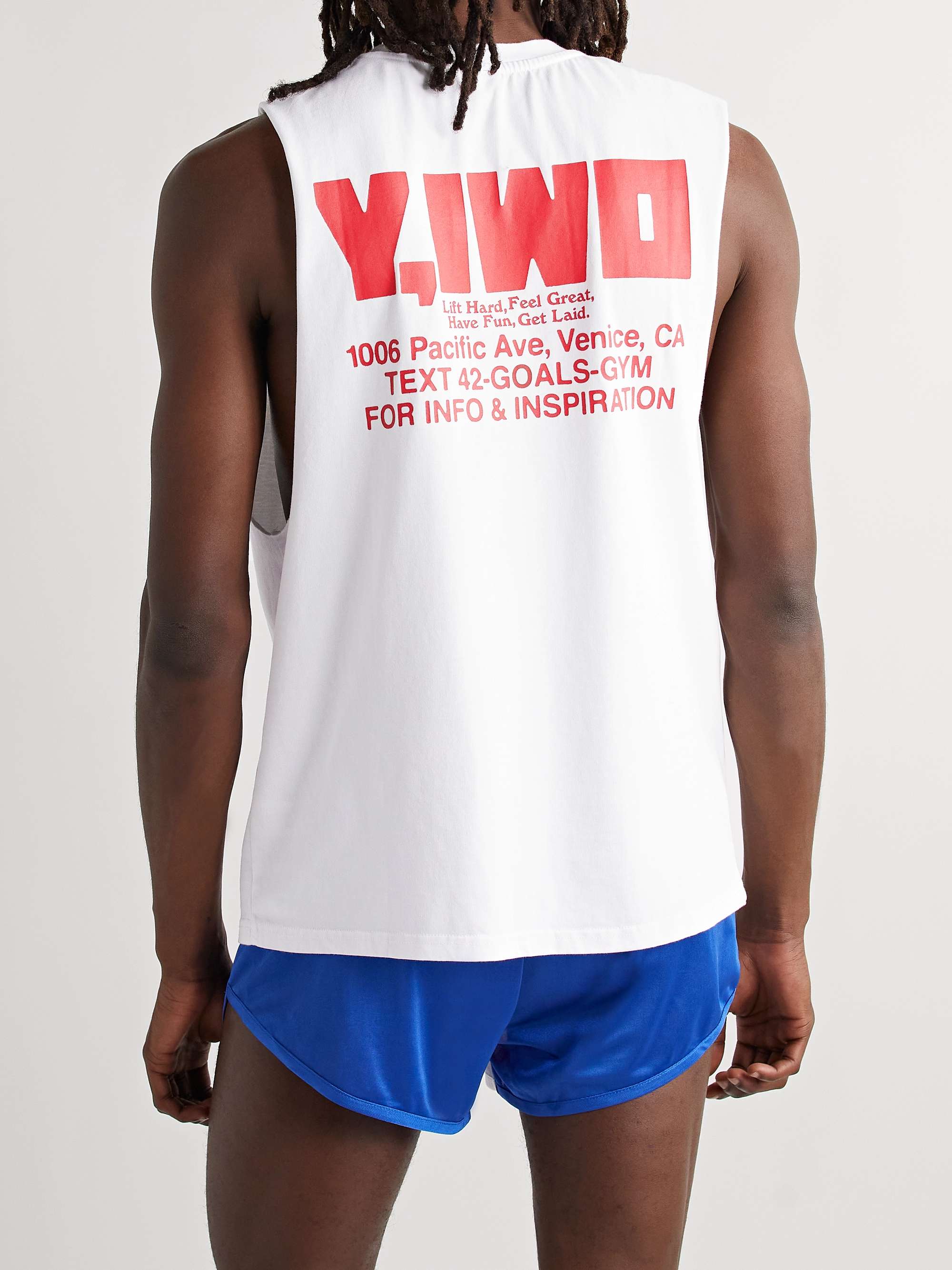 Y,IWO Logo-Print Cotton-Jersey Tank Top