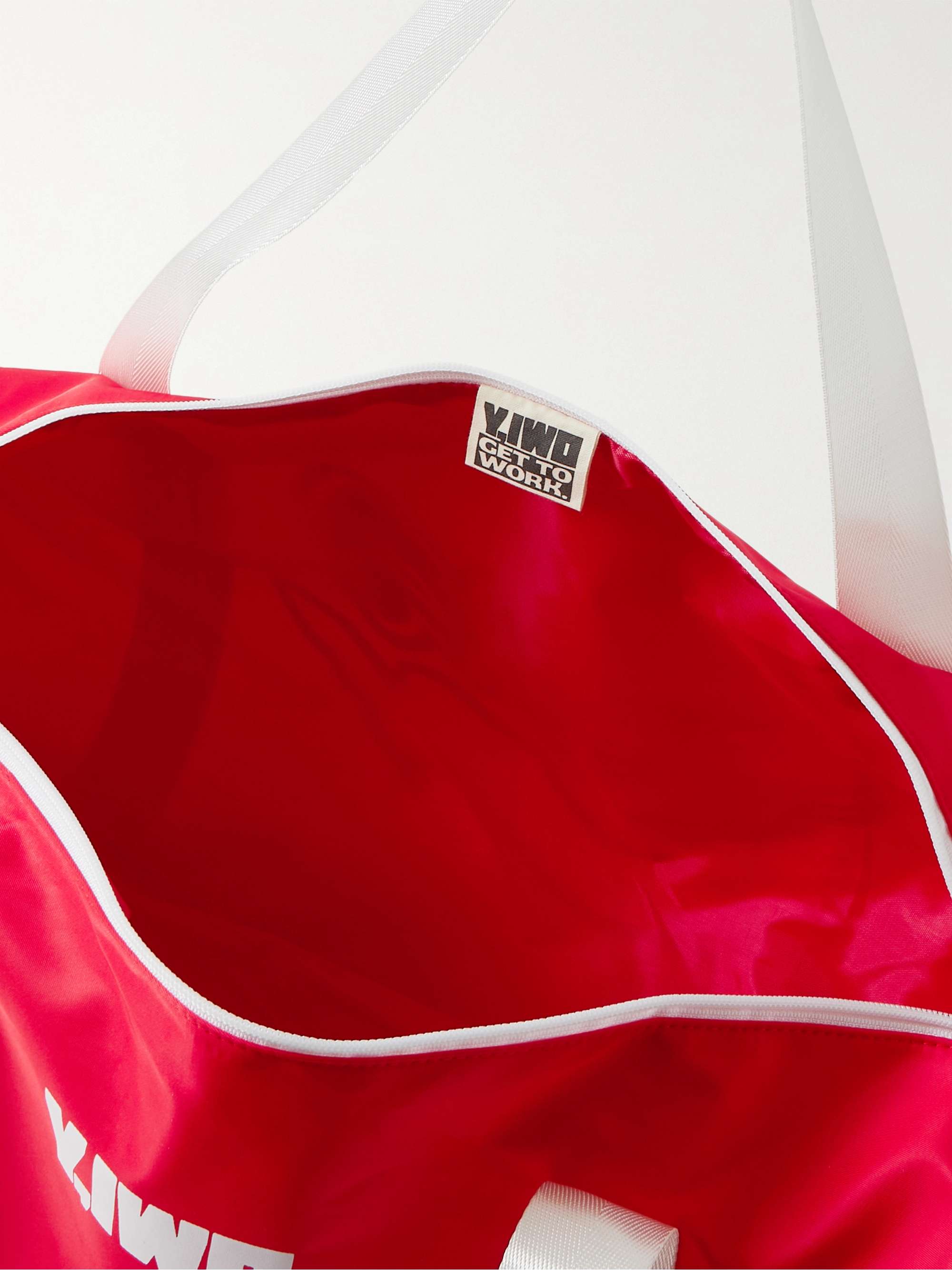 Y,IWO Logo-Print Nylon Duffle Bag
