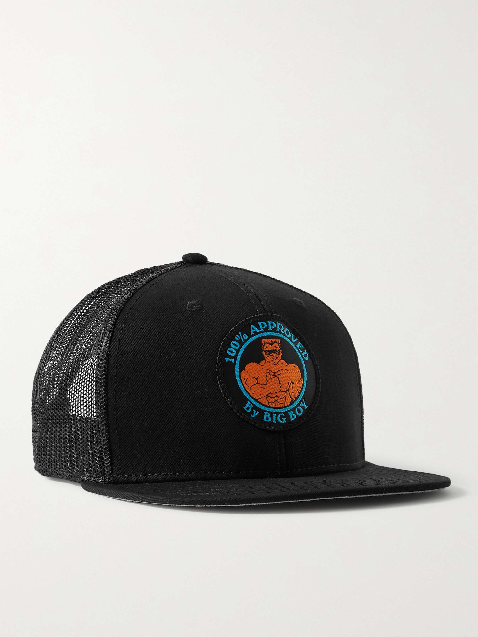 Y,IWO Logo-Appliquéd Cotton-Twill and Mesh Trucker Hat