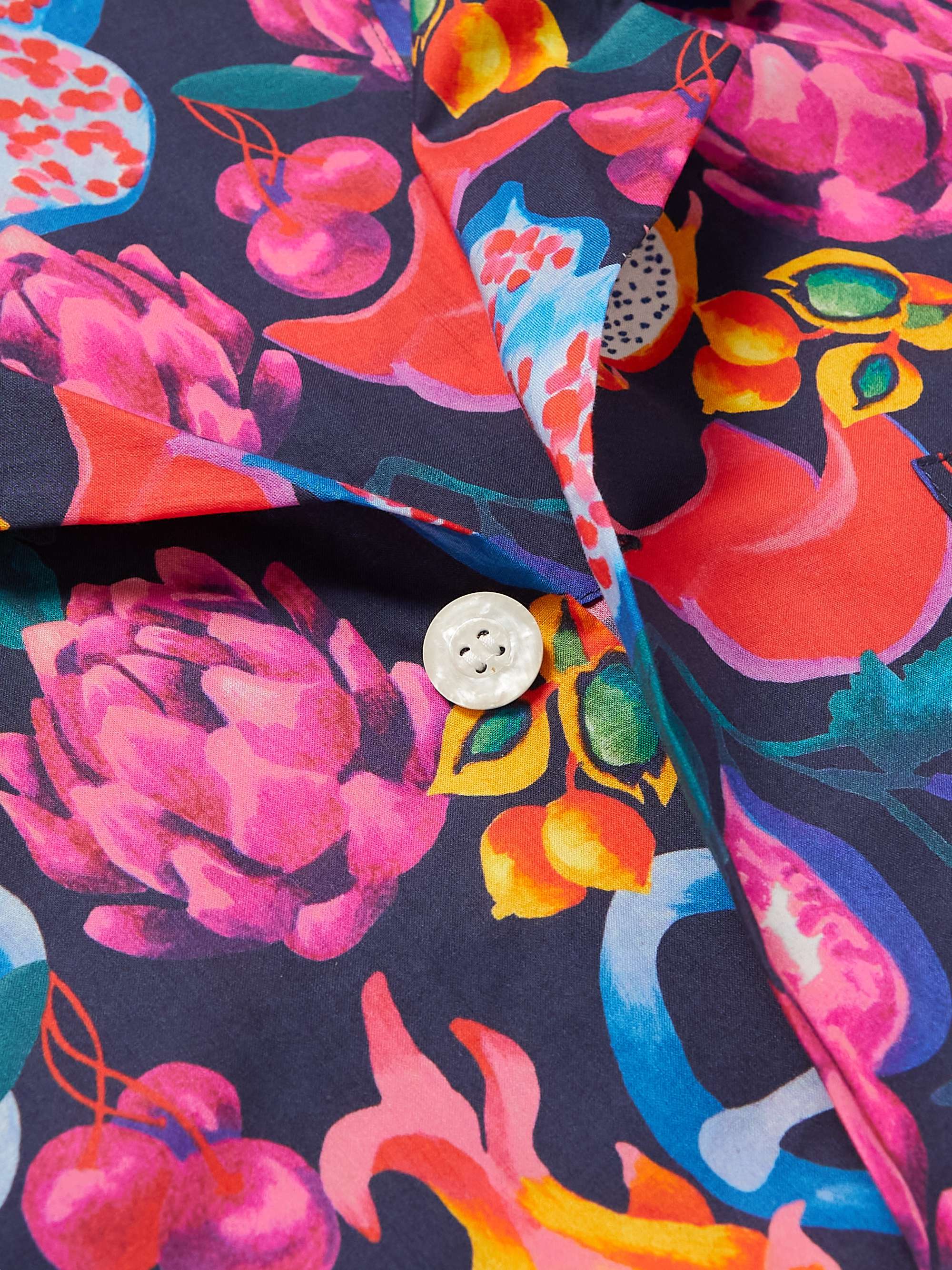 DEREK ROSE Ledbury Printed Cotton Poplin Pyjama Set
