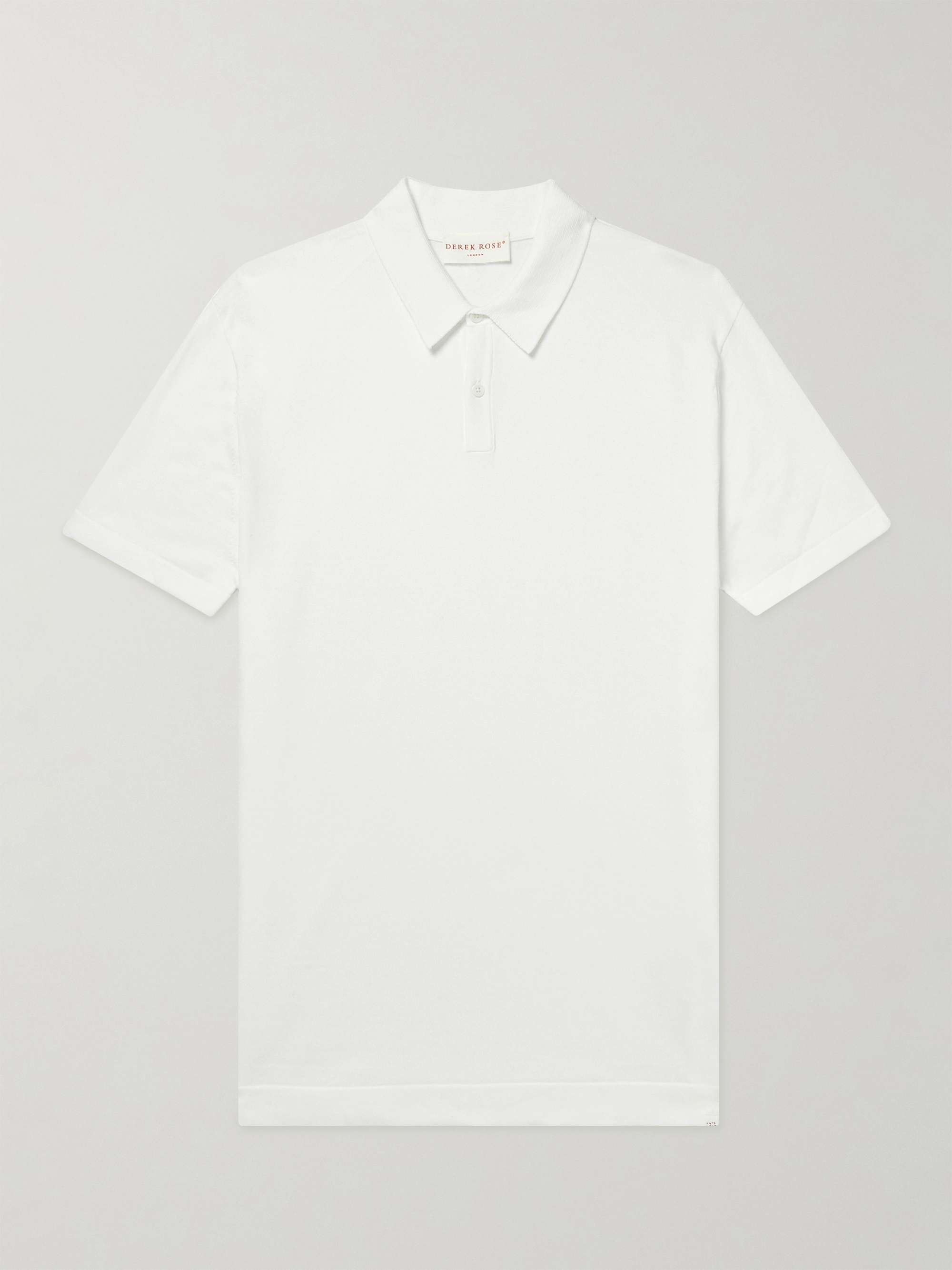 DEREK ROSE Jacob Sea Island Cotton Polo Shirt