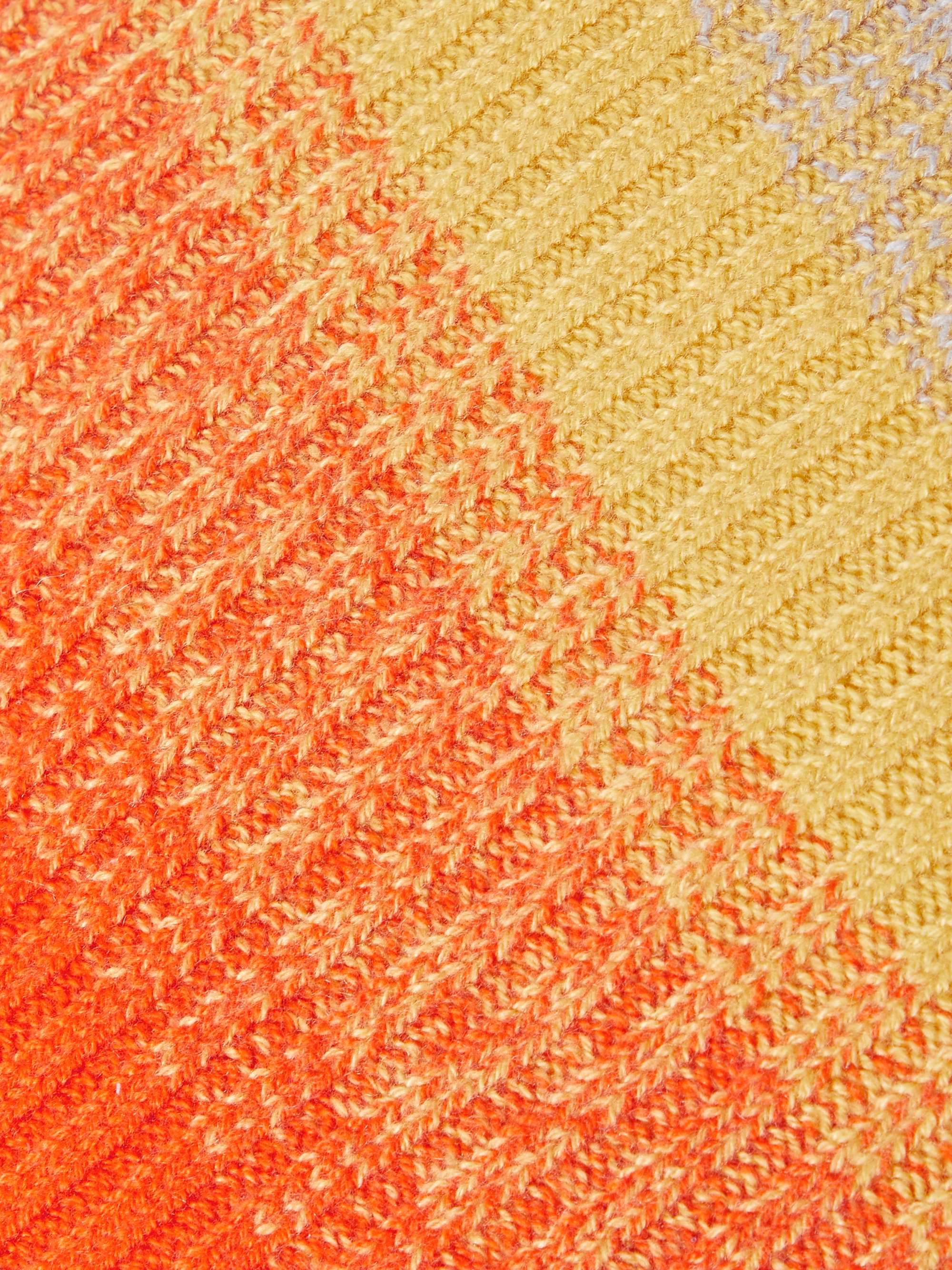 THE ELDER STATESMAN Rainbow Striped Tie-Dyed Cashmere Throw Pillow
