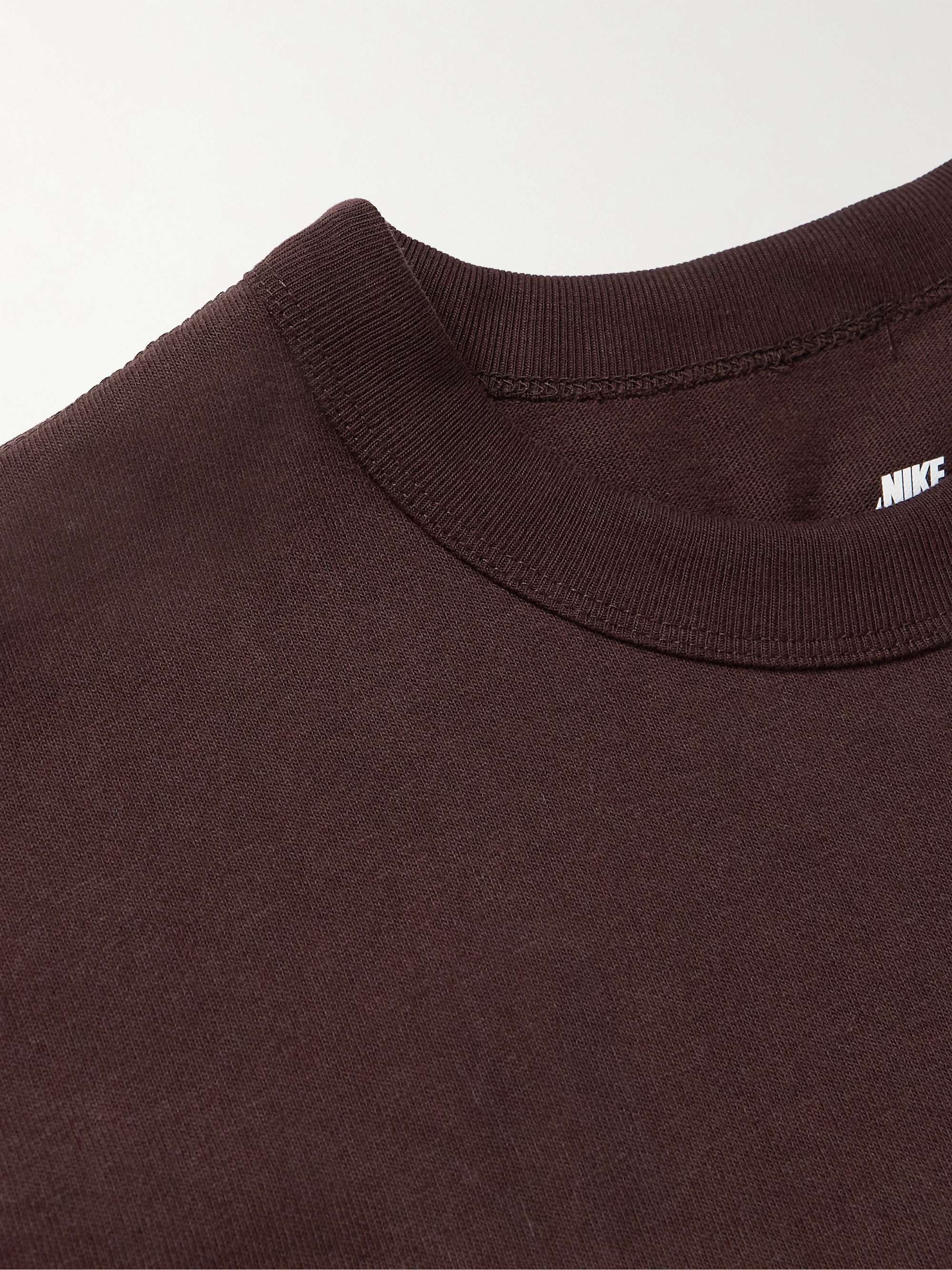NIKE Sportswear Premium Essential Logo-Embroidered Cotton-Jersey T-Shirt