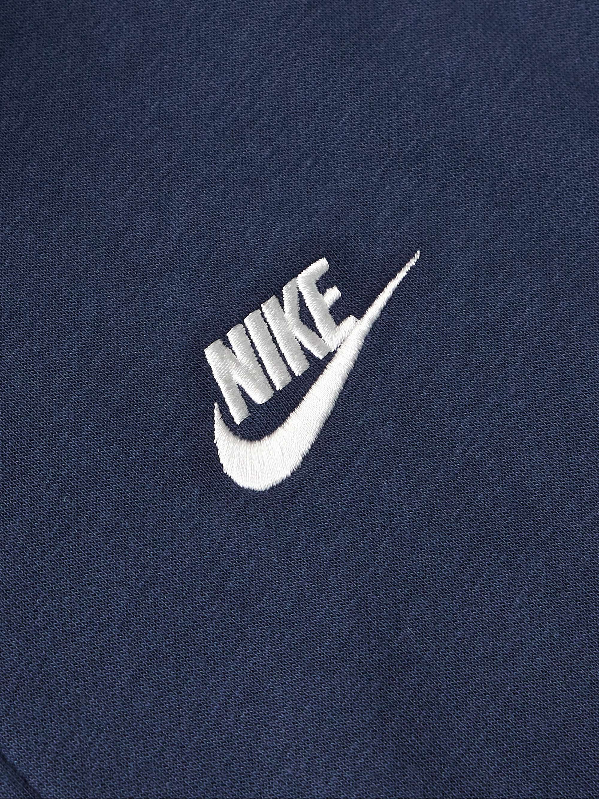 NIKE Sportswear Club Logo-Embroidered Cotton-Blend Jersey Zip-Up Hoodie