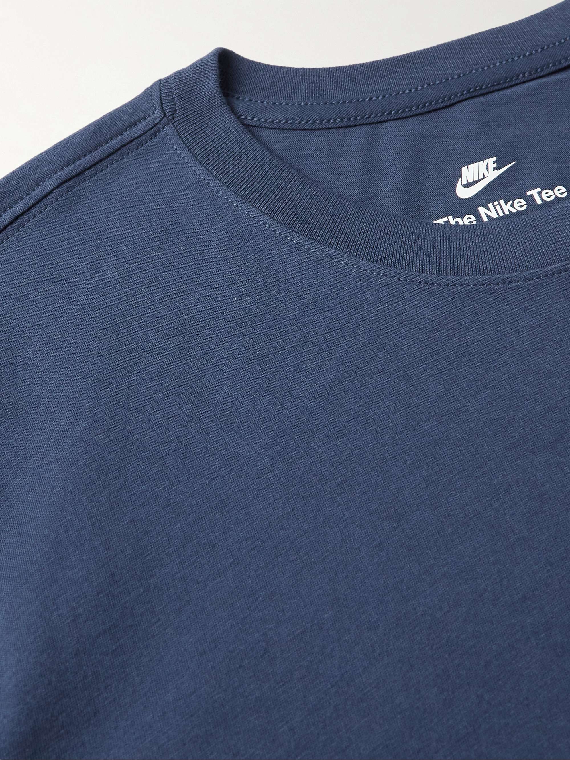 NIKE Sportswear Club Logo-Embroidered Cotton-Jersey T-Shirt
