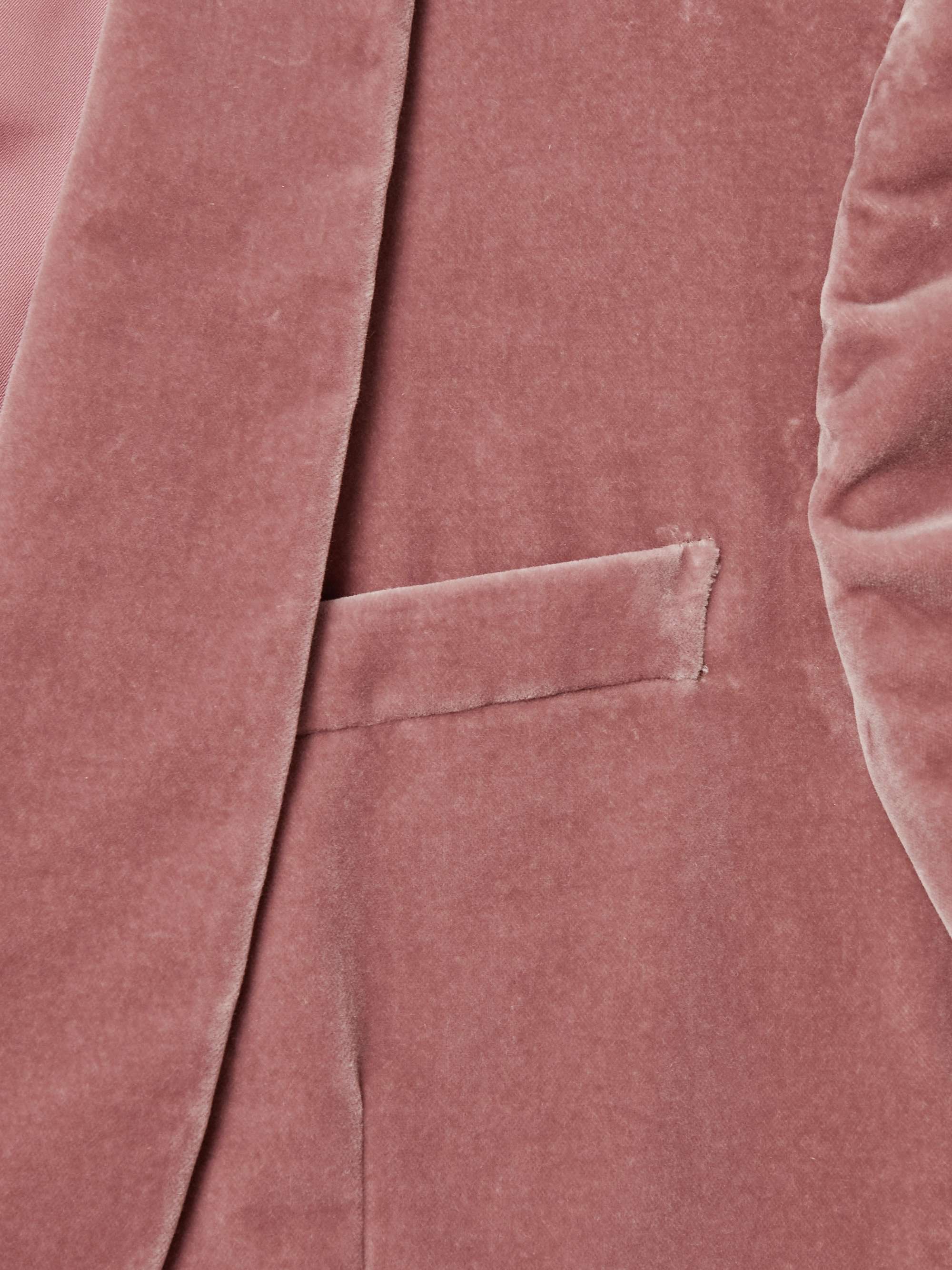 KINGSMAN Harry Slim-Fit Shawl-Collar Cotton-Velvet Tuxedo Jacket