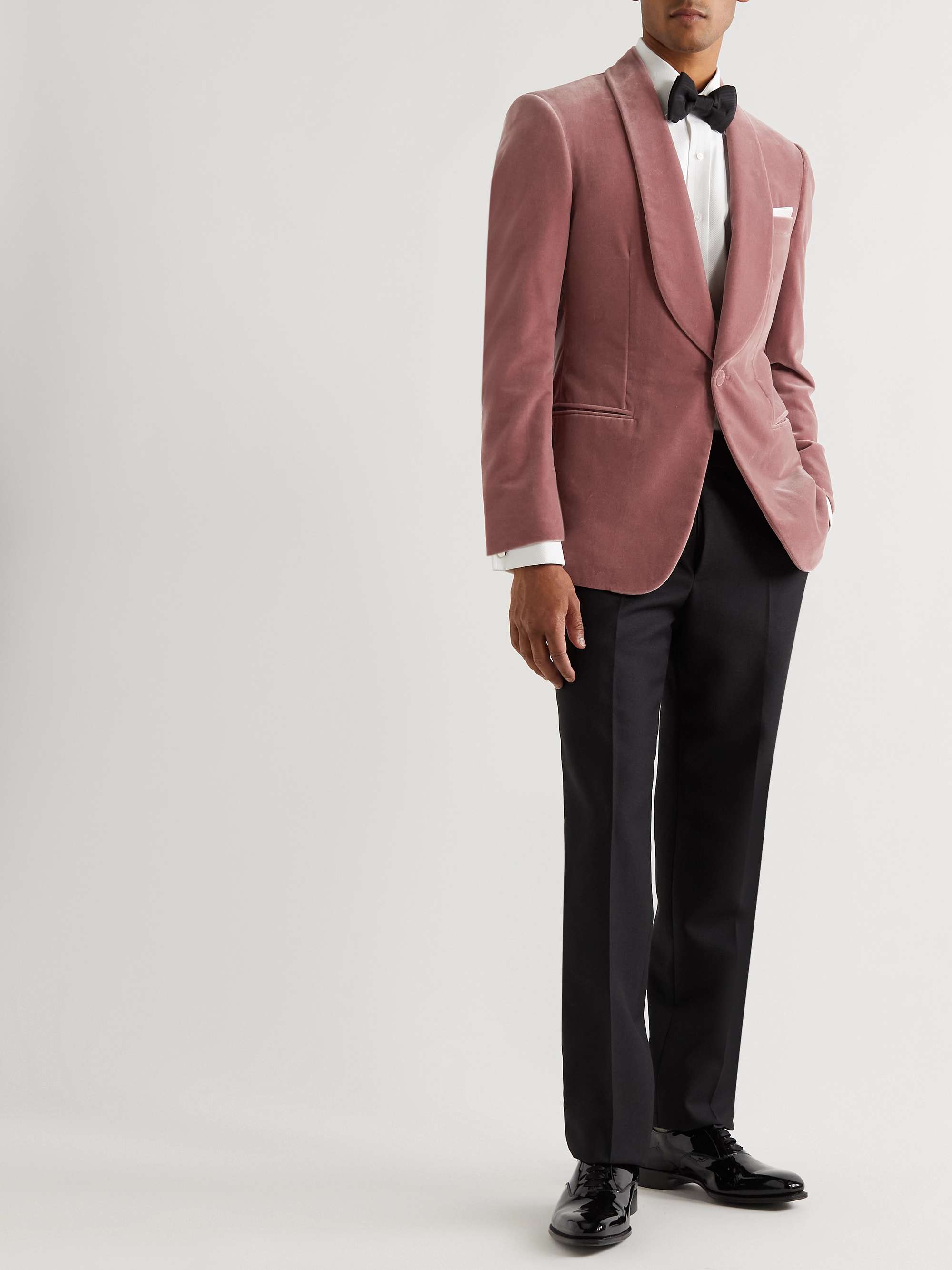 KINGSMAN Harry Slim-Fit Shawl-Collar Cotton-Velvet Tuxedo Jacket