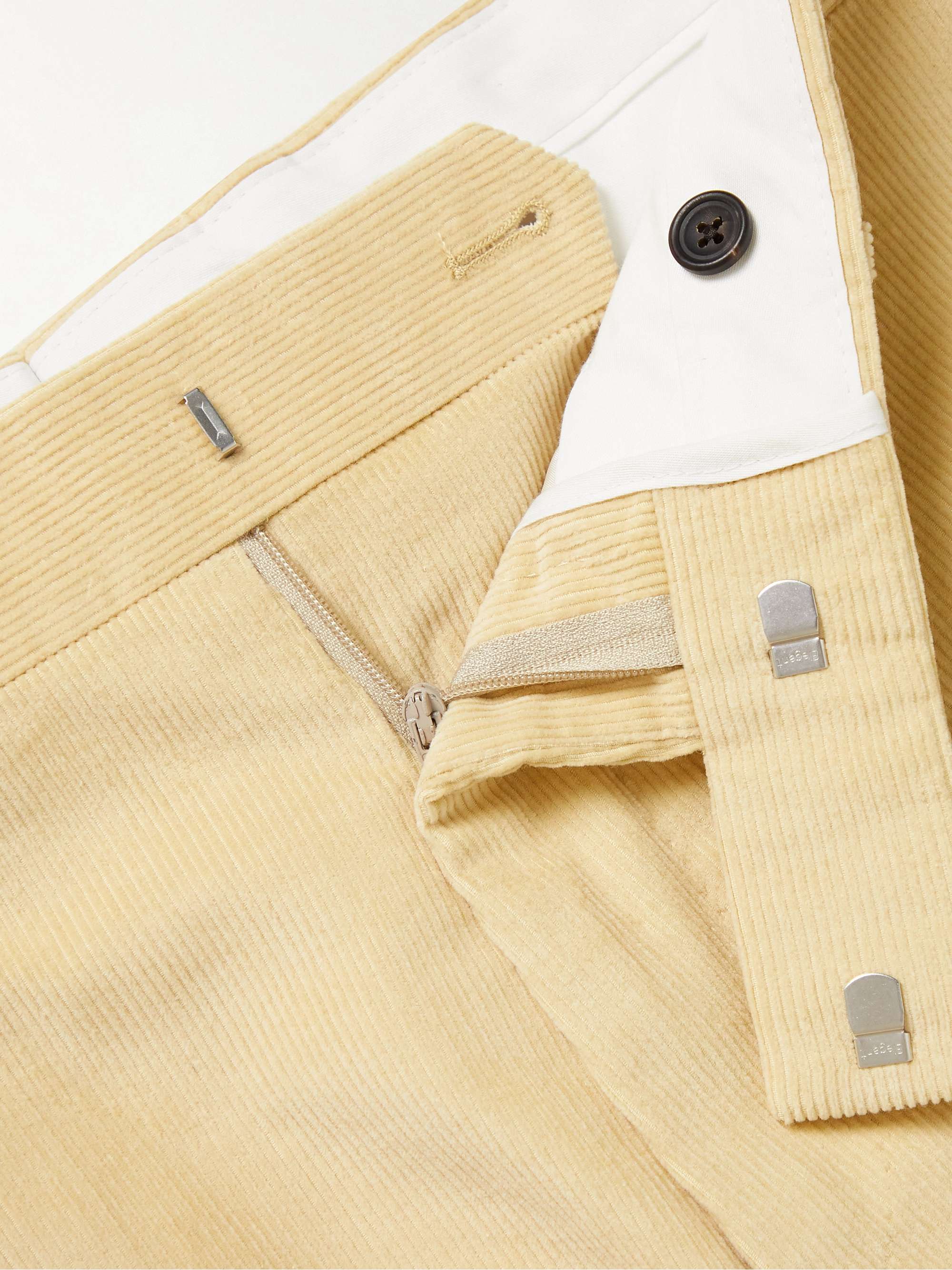 KINGSMAN Eggsy Straight-Leg Cotton and Cashmere-Blend Needlecord Trousers