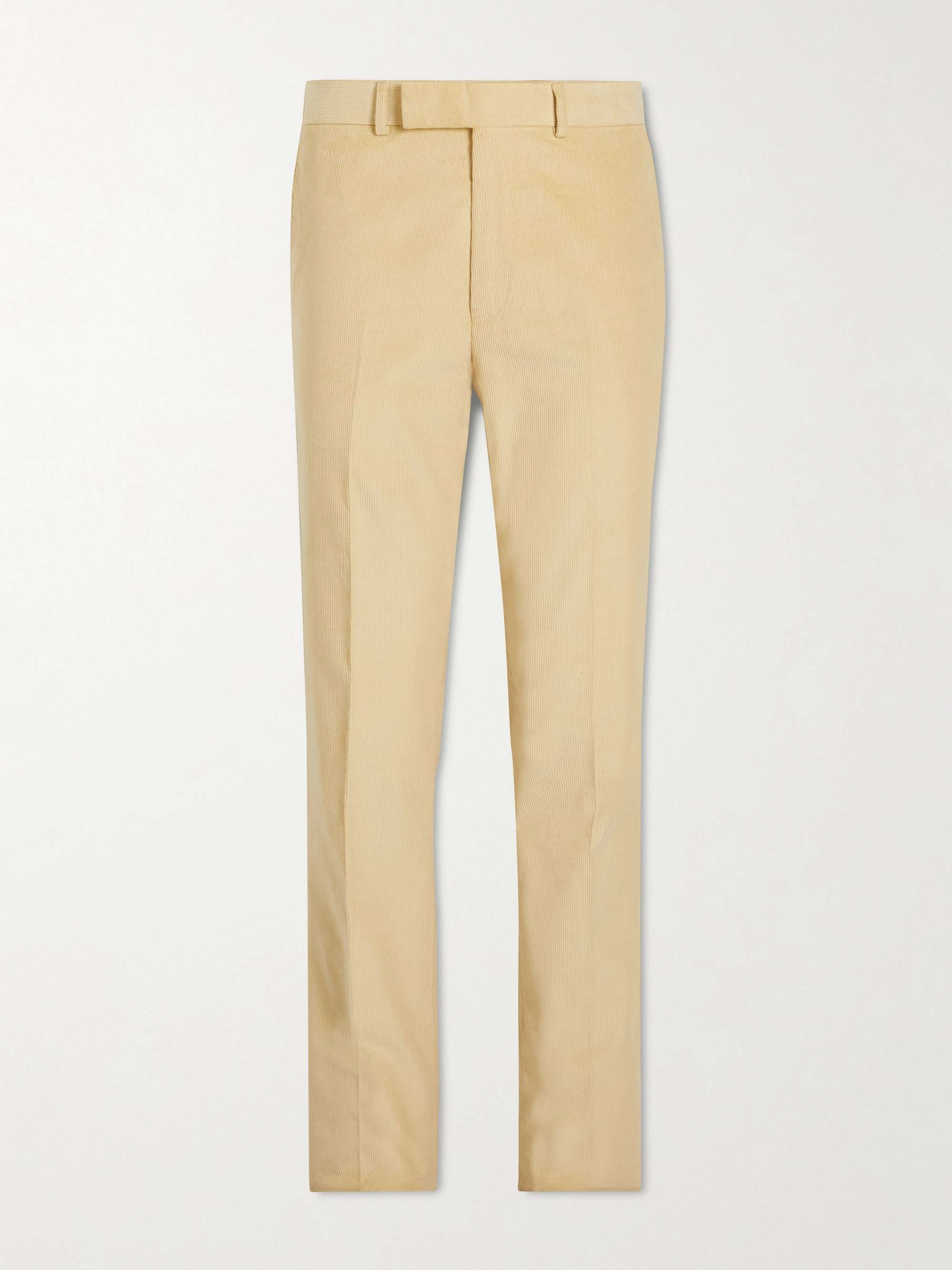 KINGSMAN Eggsy Straight-Leg Cotton and Cashmere-Blend Needlecord Trousers
