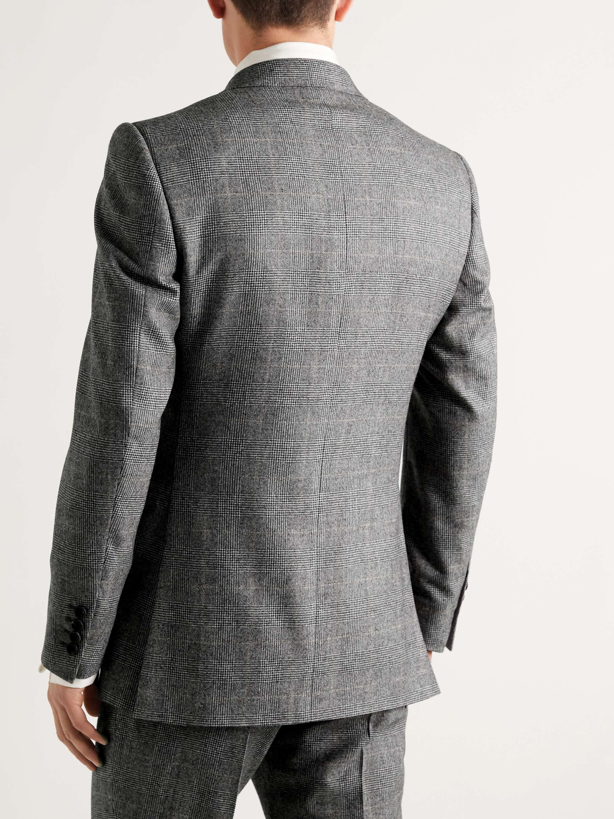 KINGSMAN Archie Slim-Fit Double-Breasted Prince of Wales Checked Wool Suit Jacket