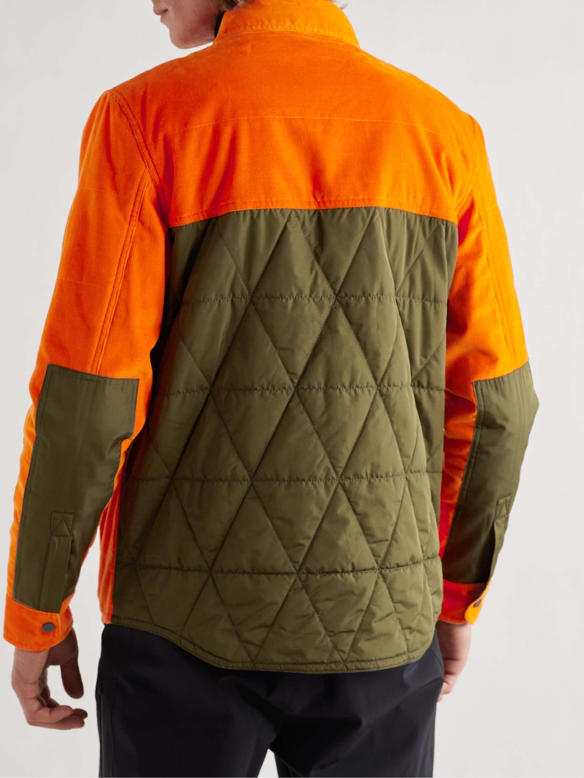 AZTECH MOUNTAIN Zaugg Panelled Cotton-Blend Corduroy and Quilted Ski Shirt