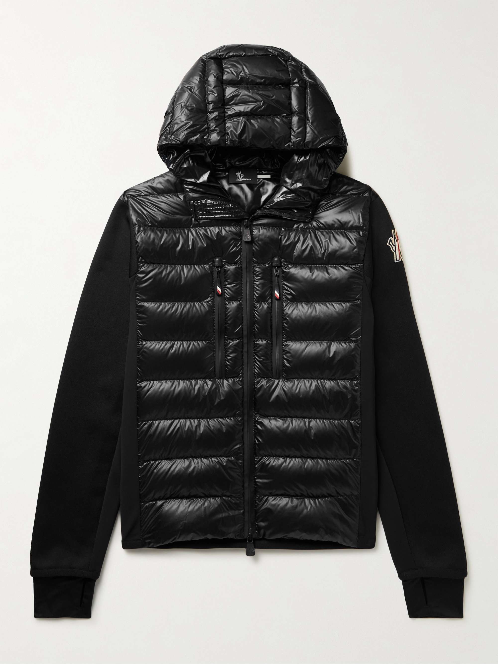 MONCLER GRENOBLE Quilted Shell and Knitted Hooded Down Ski Jacket