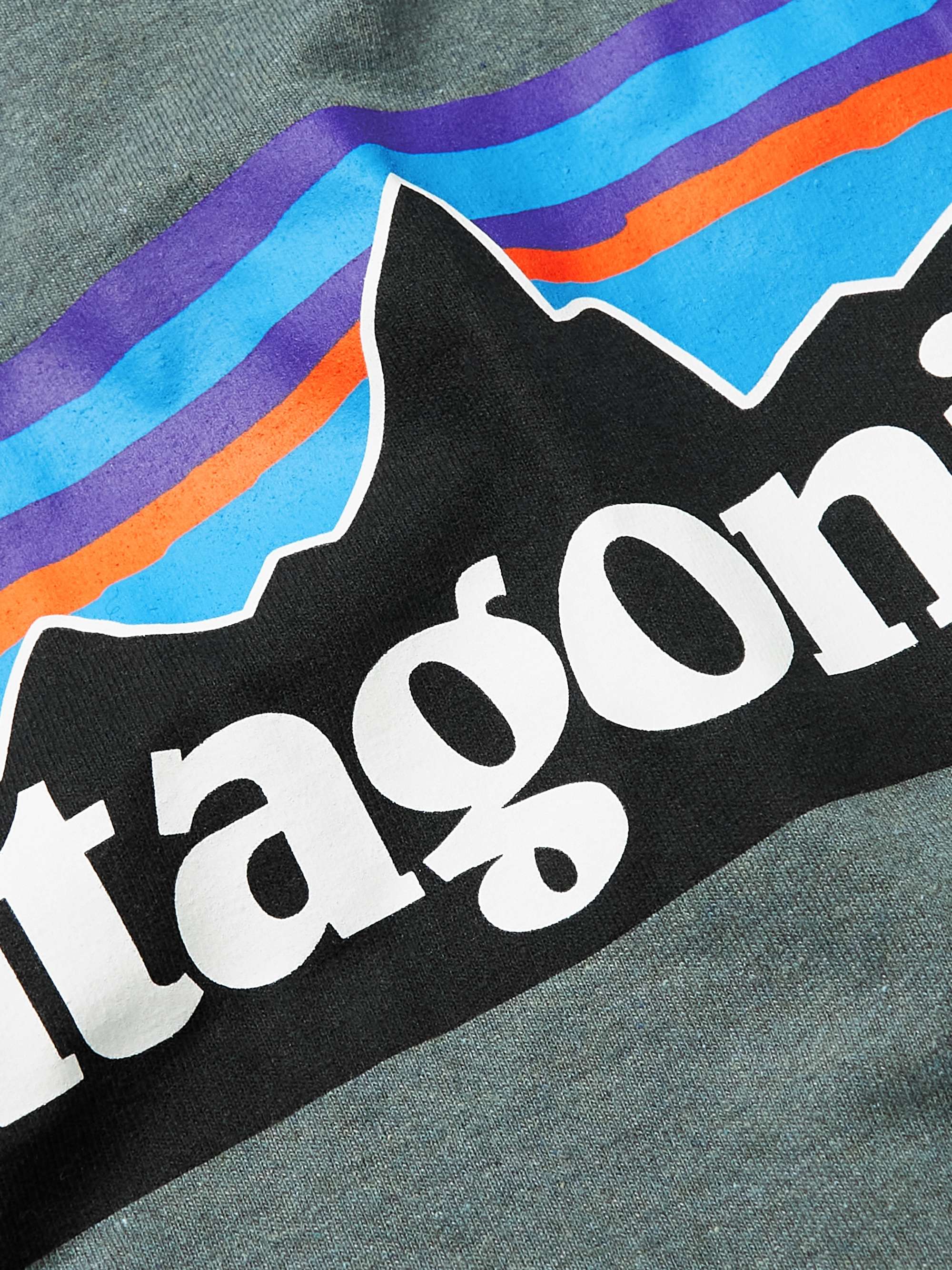 PATAGONIA P-6 Logo Responsibili-Tee Printed Recycled Cotton-Blend Jersey T-Shirt