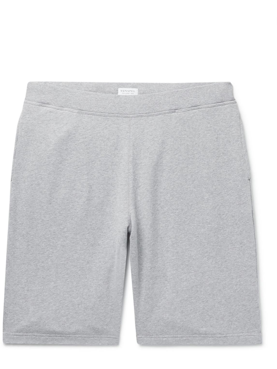 sunspel - cotton-jersey shorts - men - gray - s