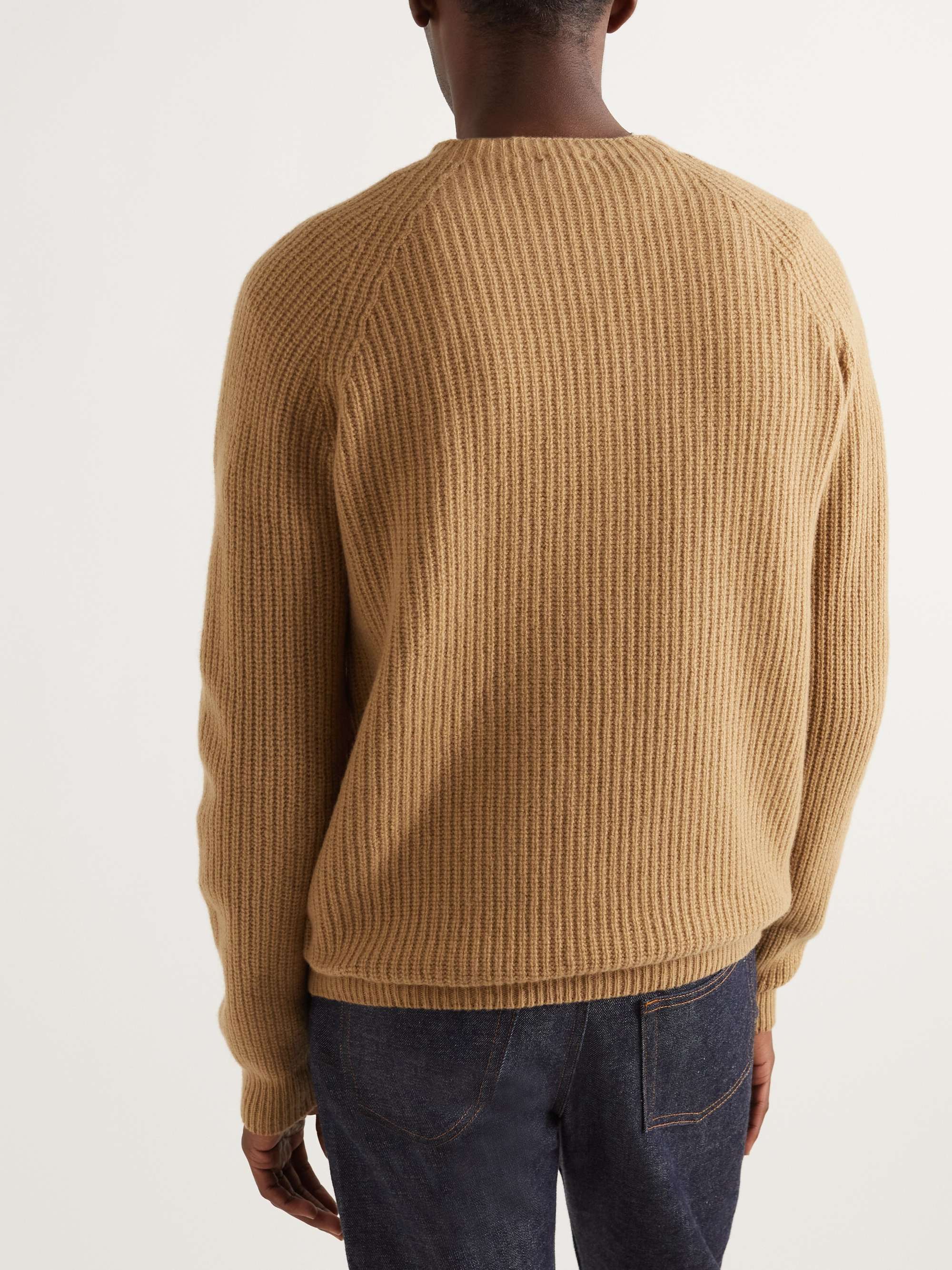 SUNSPEL Ribbed Merino Wool and Cashmere-Blend Sweater