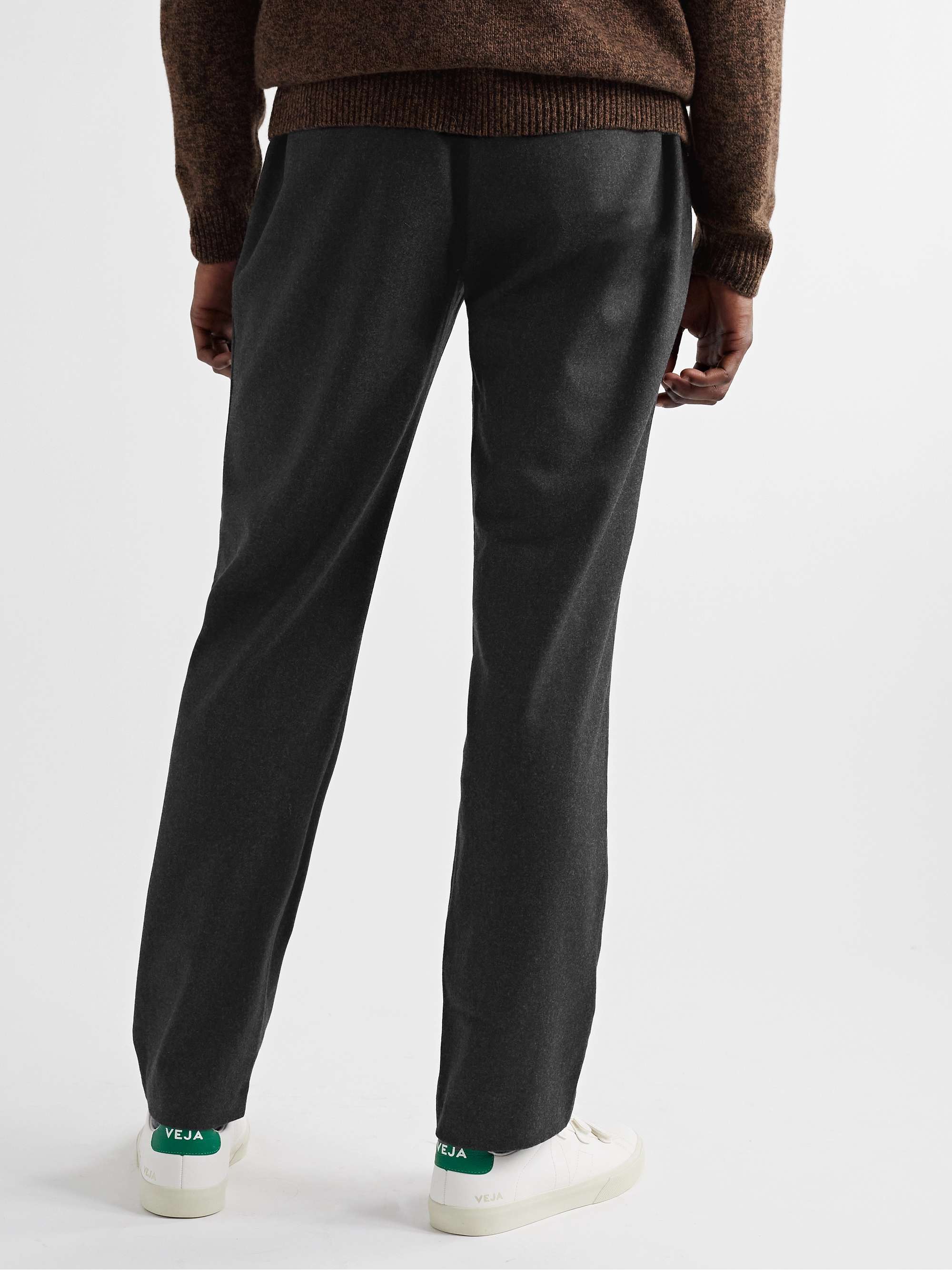 SUNSPEL Straight-Leg Wool-Blend Flannel Trousers