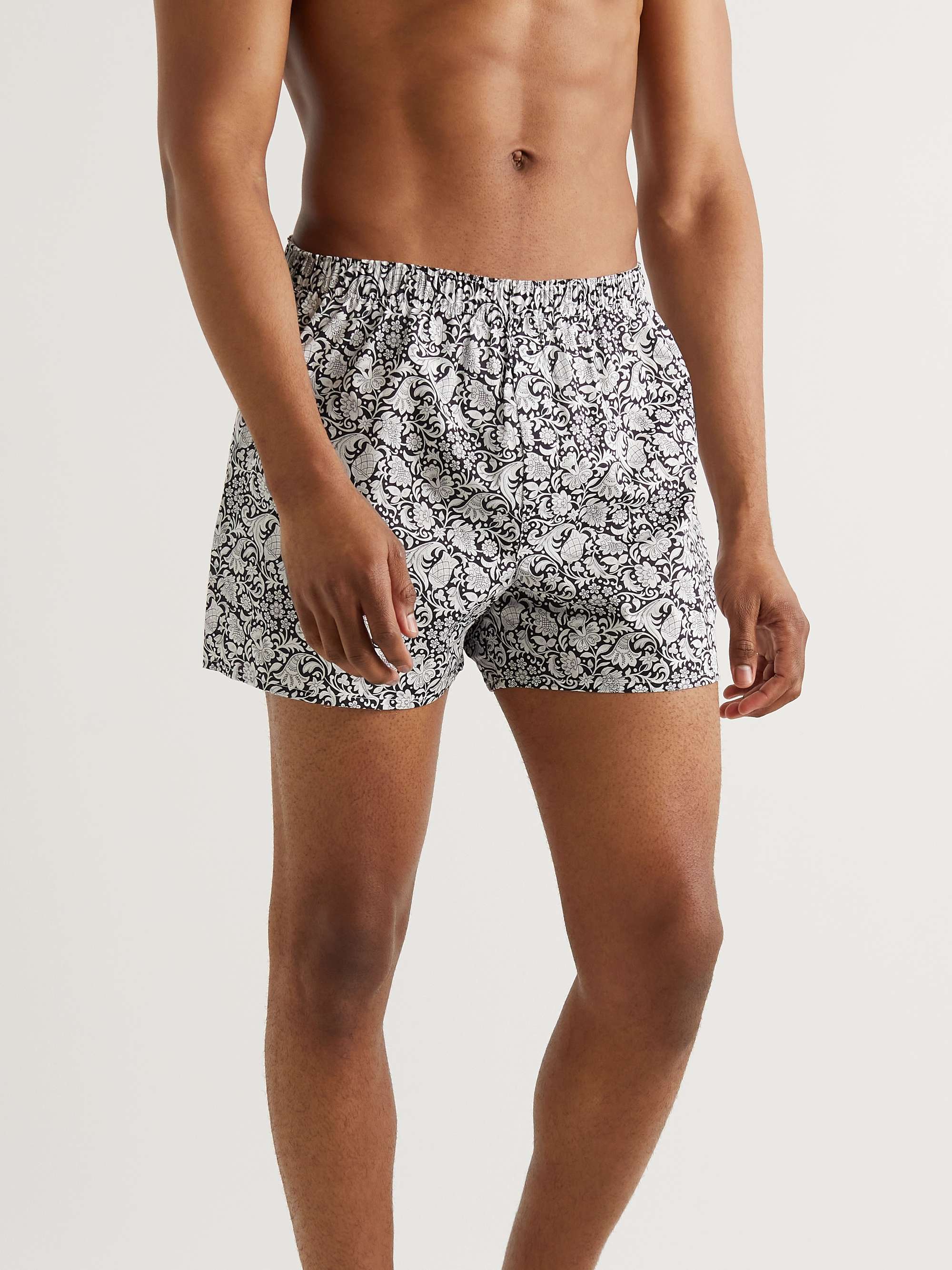 SUNSPEL Floral-Print Cotton Boxer Shorts