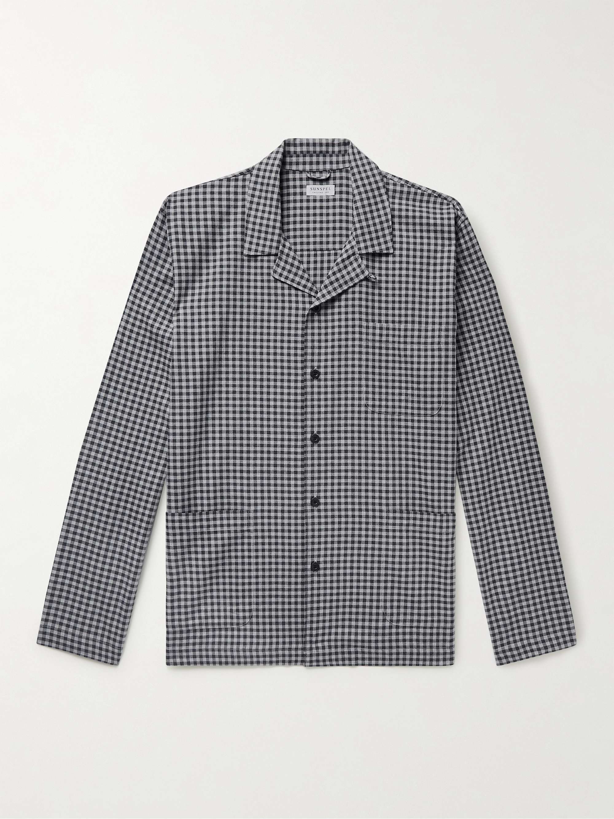 SUNSPEL Camp-Collar Cotton-Twill Pyjama Shirt