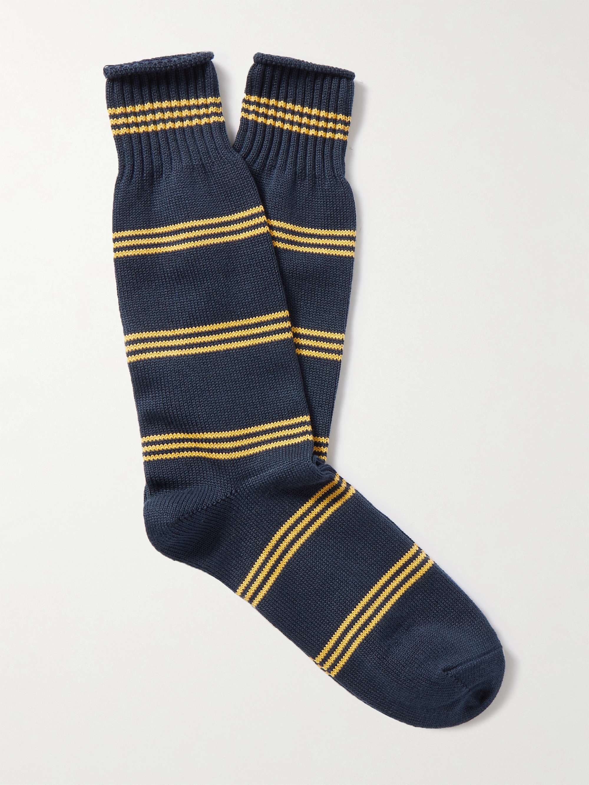 ANONYMOUS ISM Striped Knitted Socks
