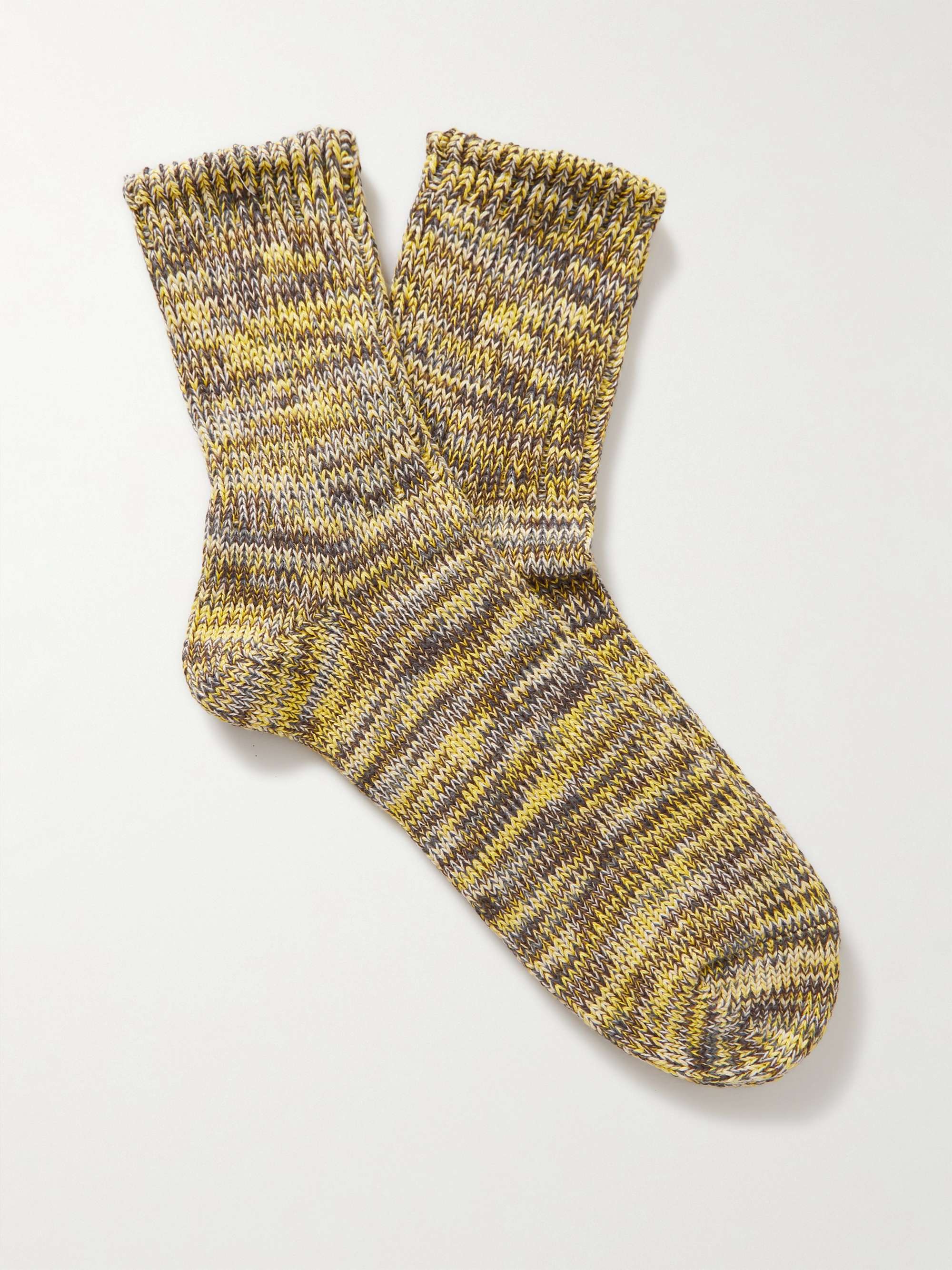 ANONYMOUS ISM Ribbed Cotton-Blend Socks