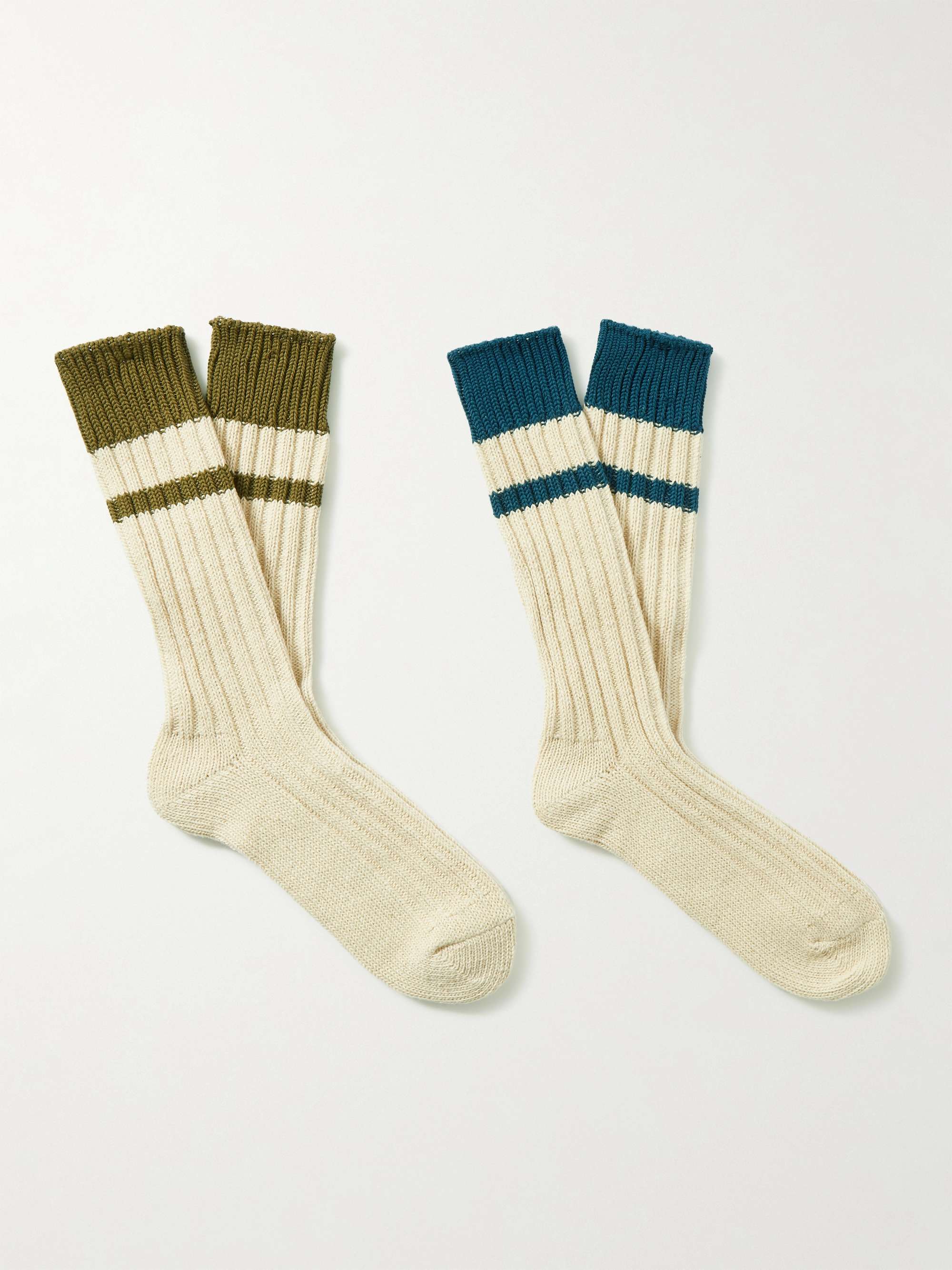 ANONYMOUS ISM Two-Pack Ribbed Recycled Cotton Socks