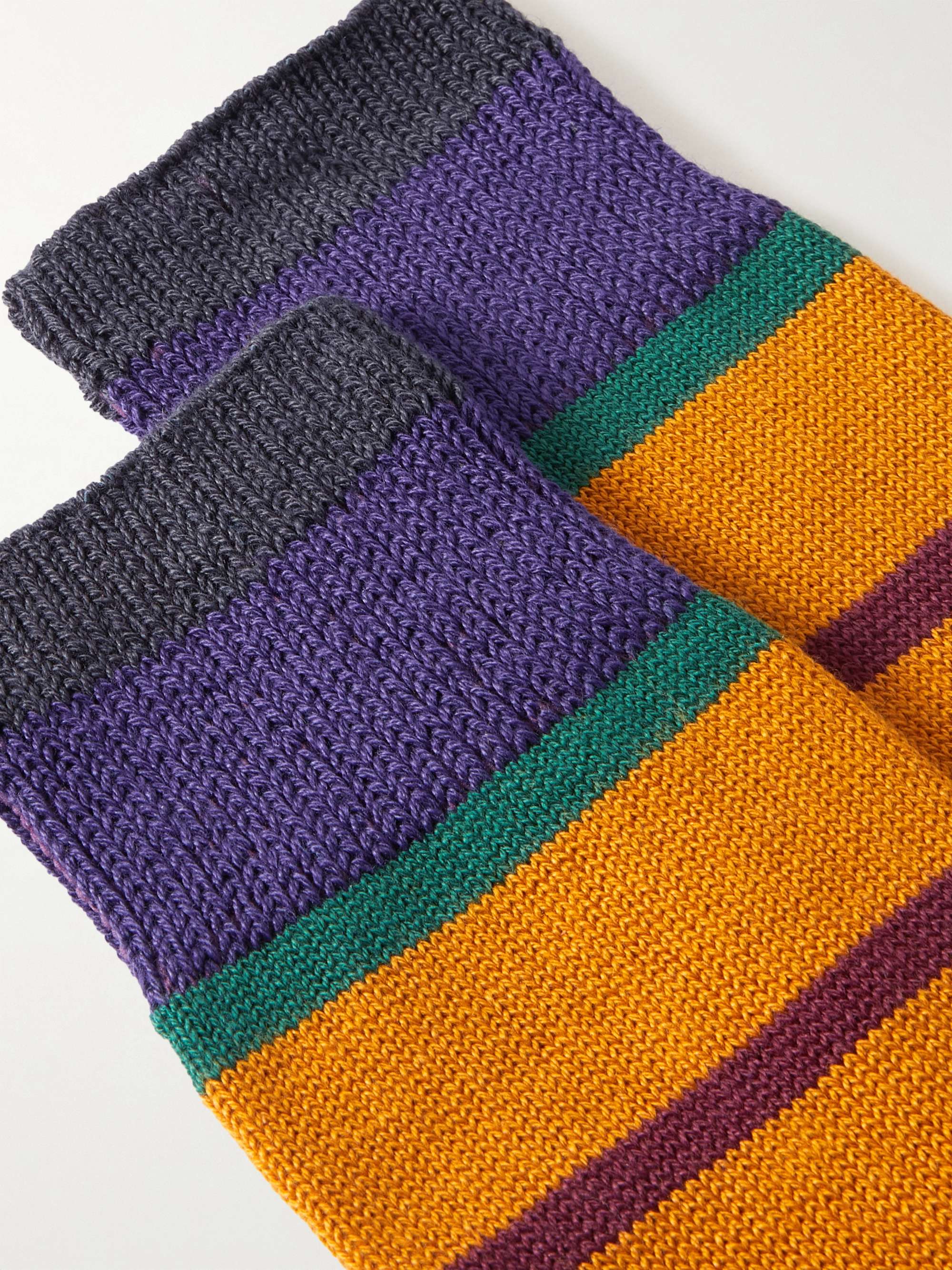 ANONYMOUS ISM Striped Knitted Socks