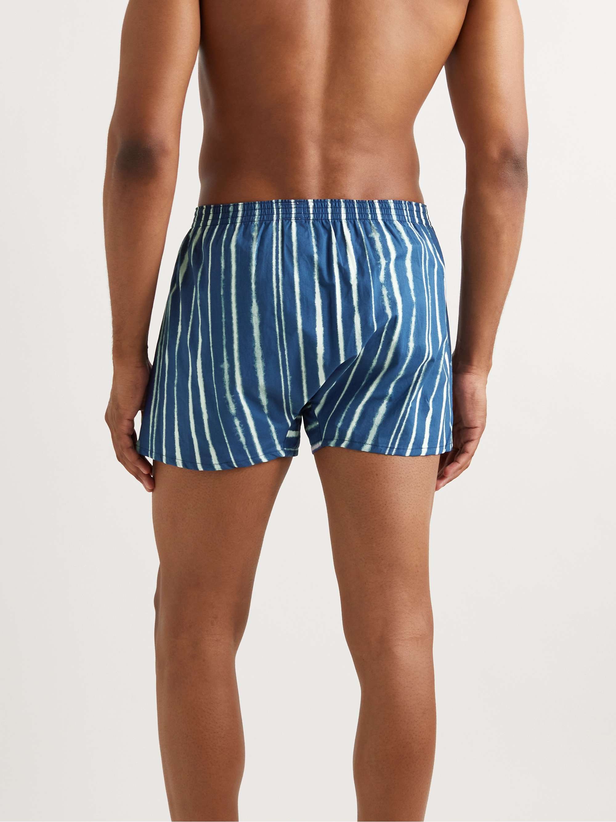 ANONYMOUS ISM Slim-Fit Striped Cotton Boxer Shorts