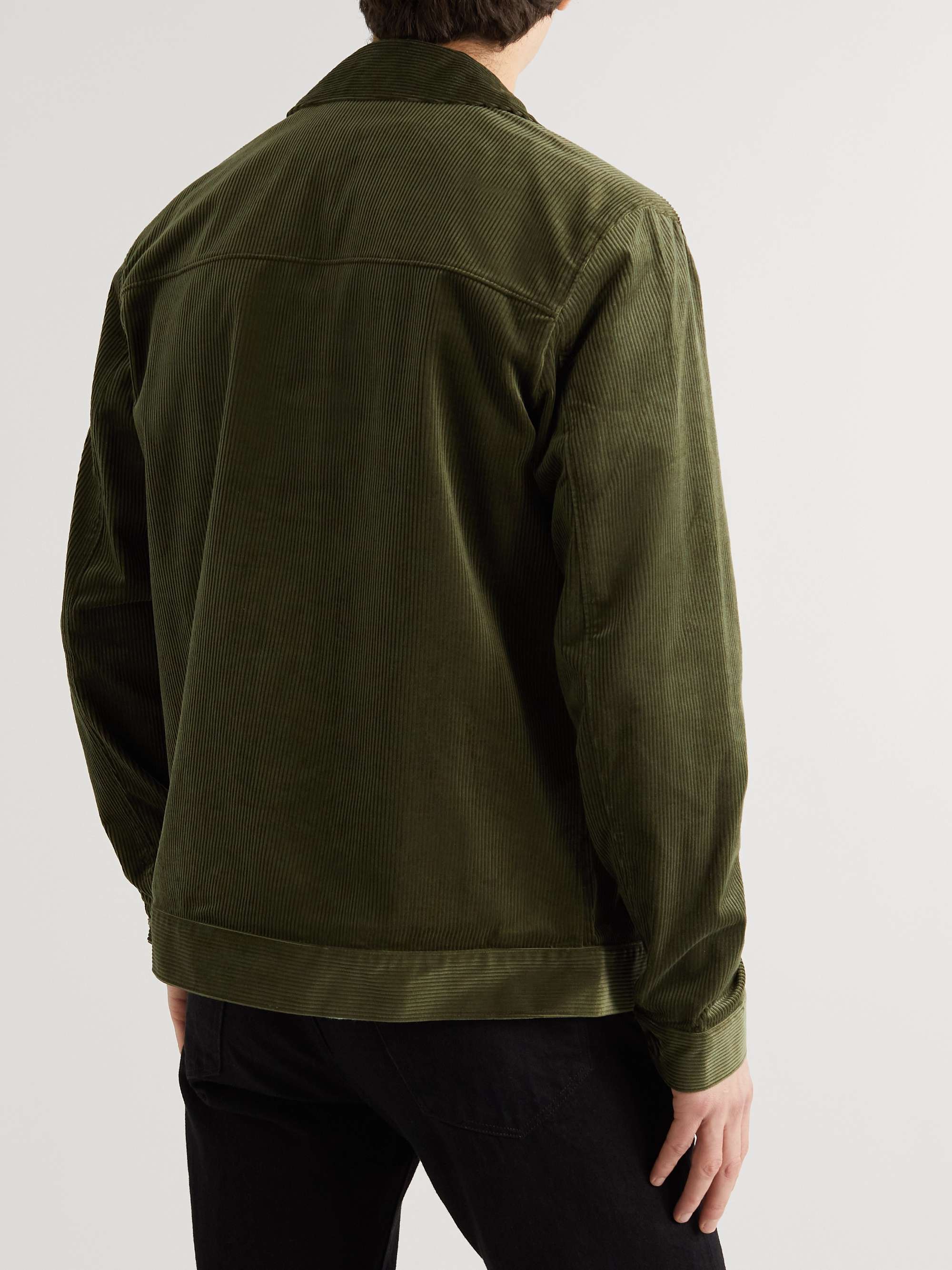 mens green cord jacket