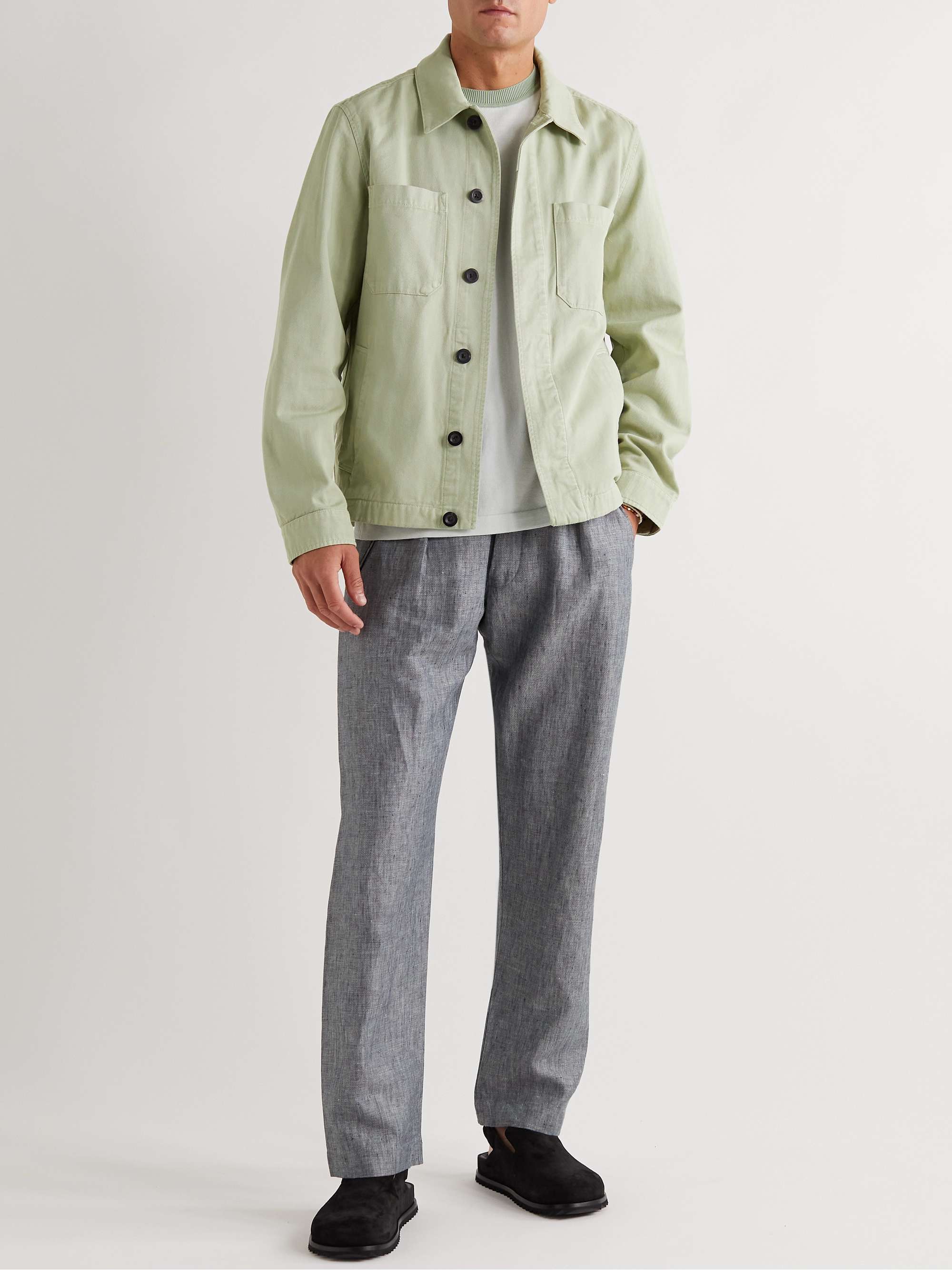 MR P. Garment-Dyed Cotton-Twill Overshirt