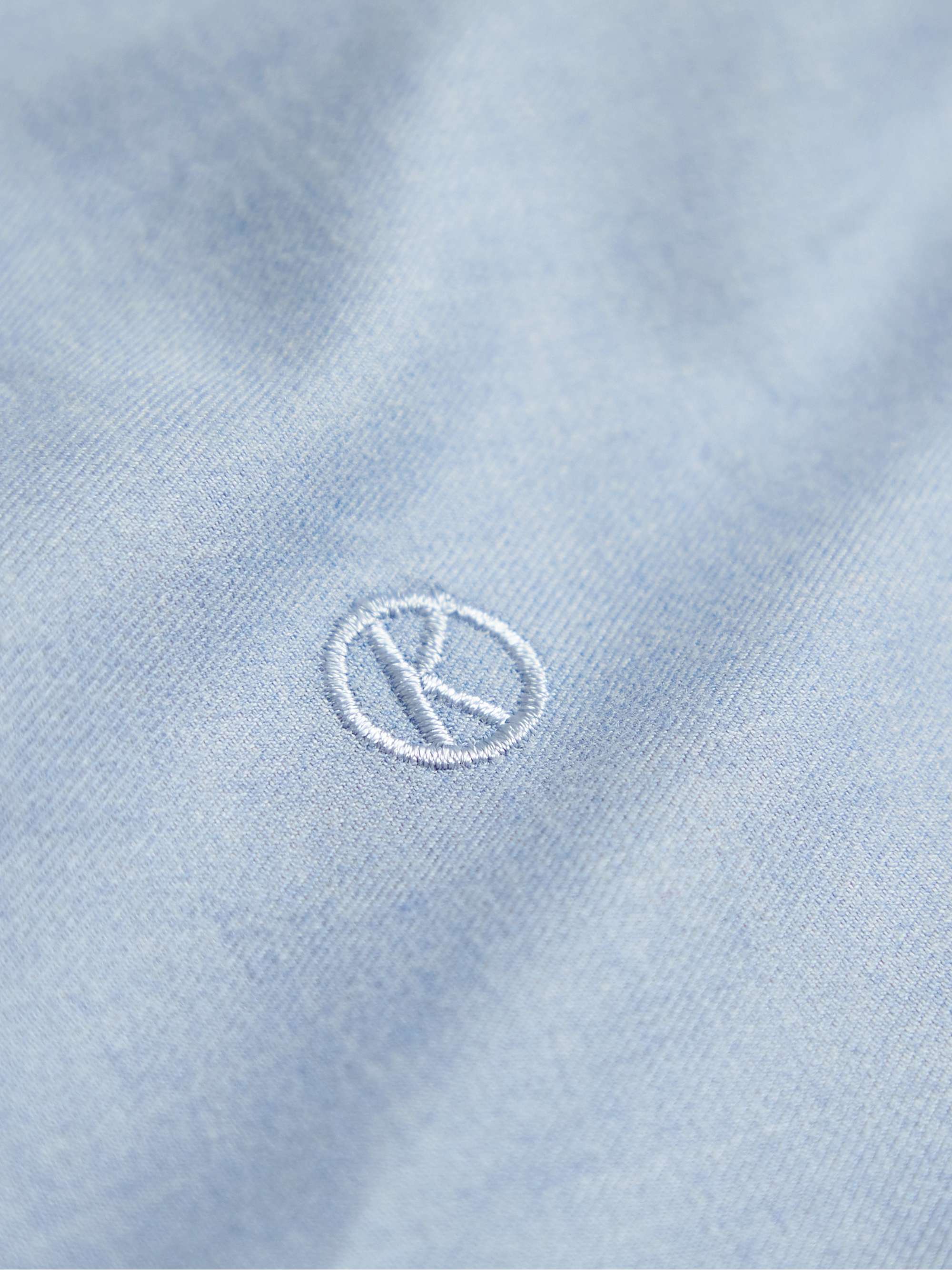 KINGSMAN + Turnbull & Asser Blake Grandad-Collar Logo-Embroidered Cotton Shirt