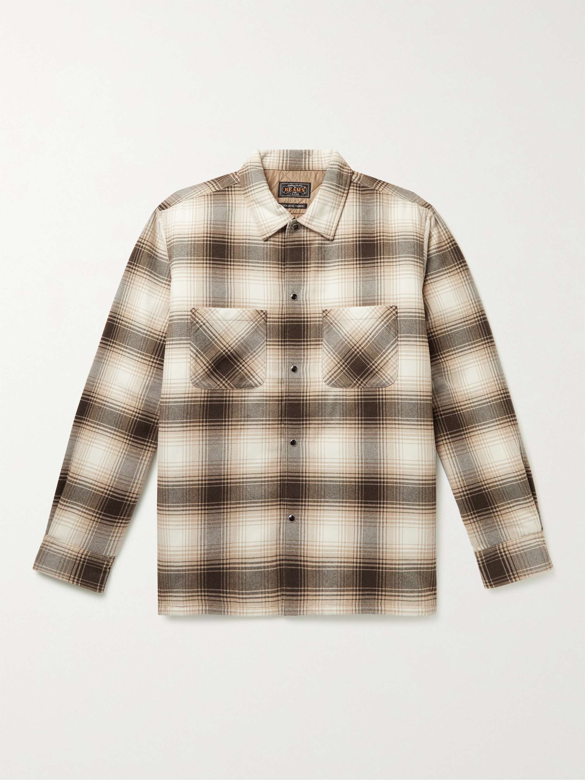 BEAMS PLUS Padded Checked Twill Overshirt