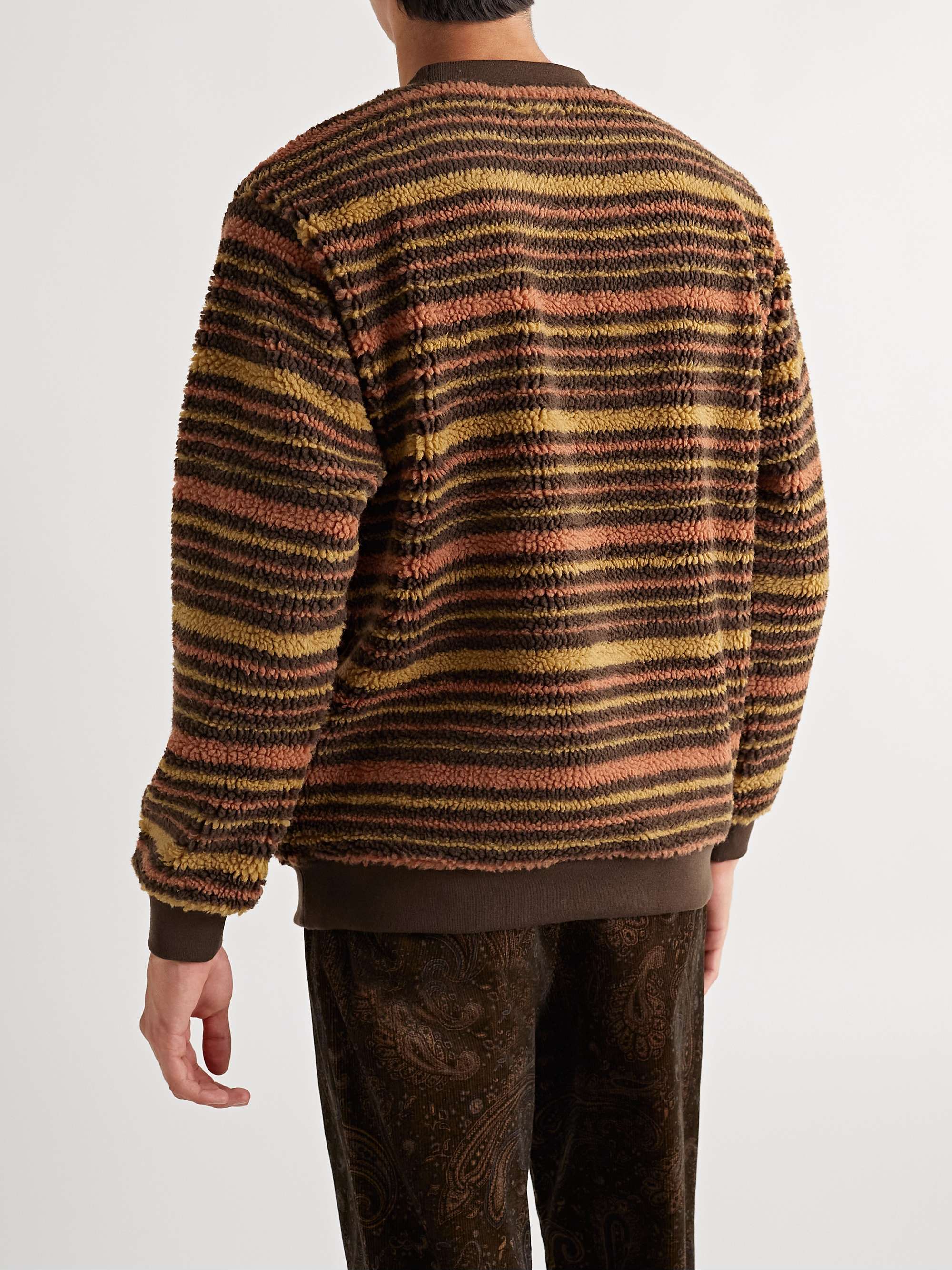 BEAMS PLUS Striped Fleece Sweatshirt